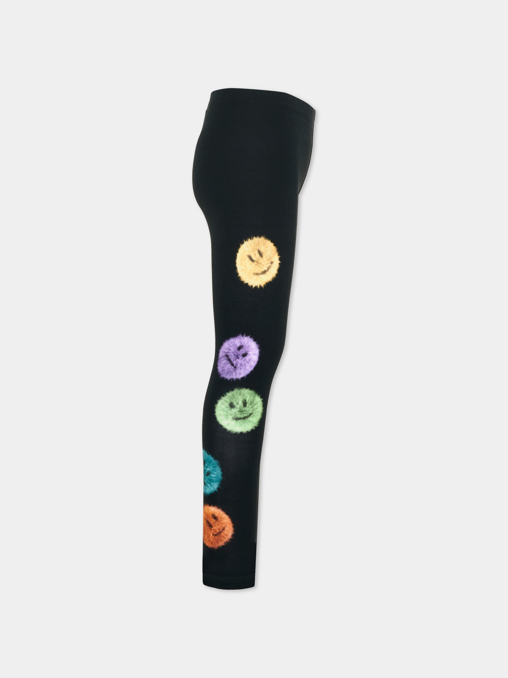 Leggings neri Niki per bambina con smile,Molo,2W26F203 5749