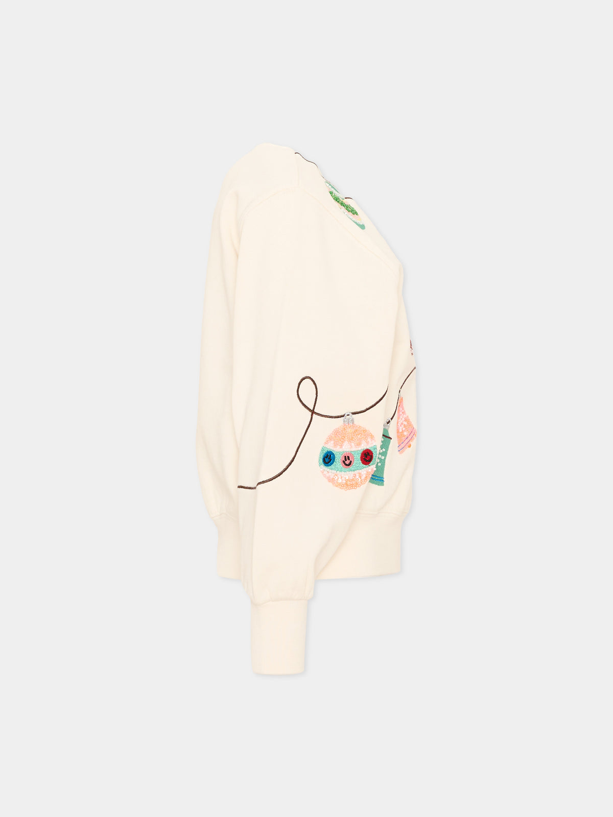 Felpa avorio Marge per bambina con stampa,Molo,2W26J203 5774