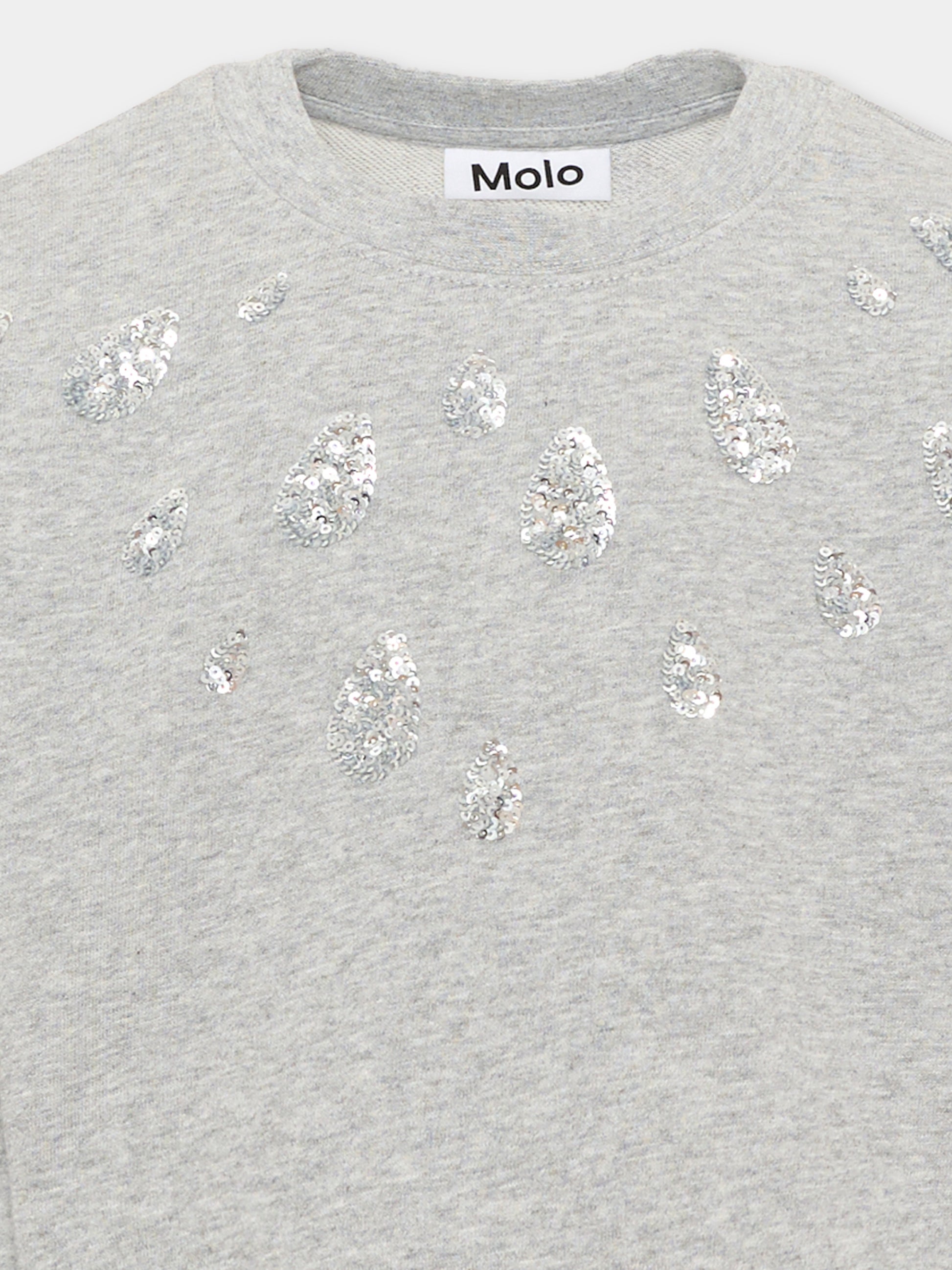 Felpa grigia Miki per bambina,Molo,2W26J210 1046