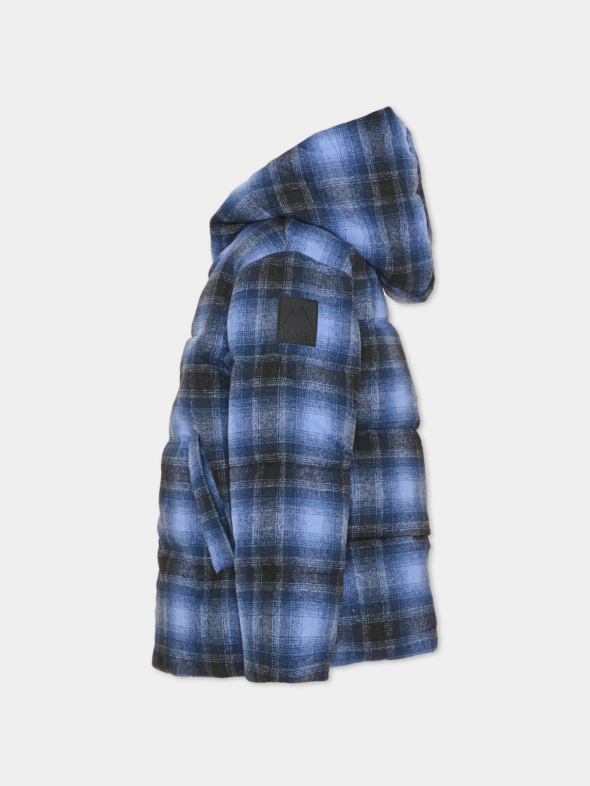Piumino blu Hilo Wool per bambino a quadri,Molo,5W26M314 4652
