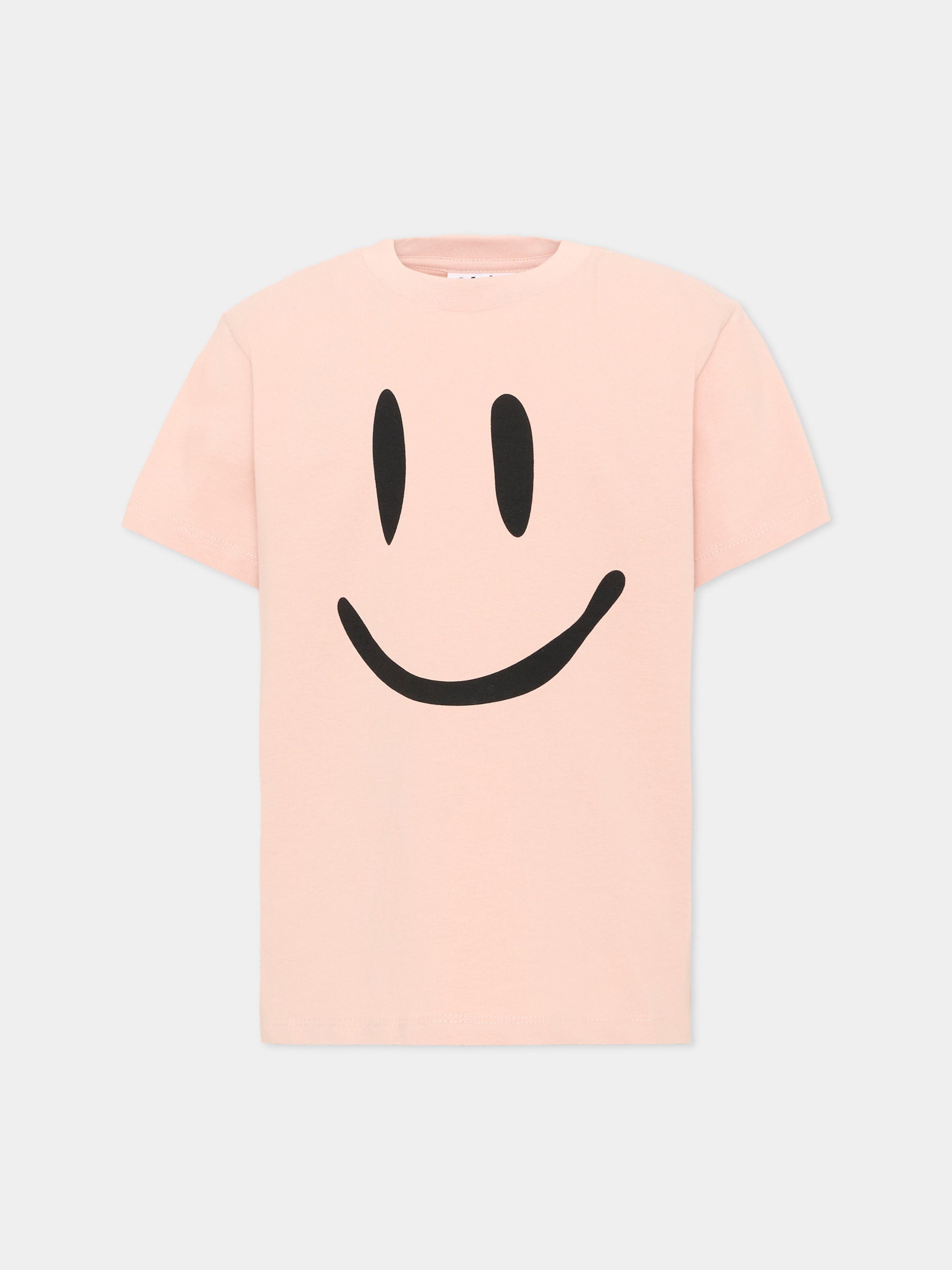 T-shirt rosa  Roxo rosa con smile  per bambina,Molo,6W26A201 8058