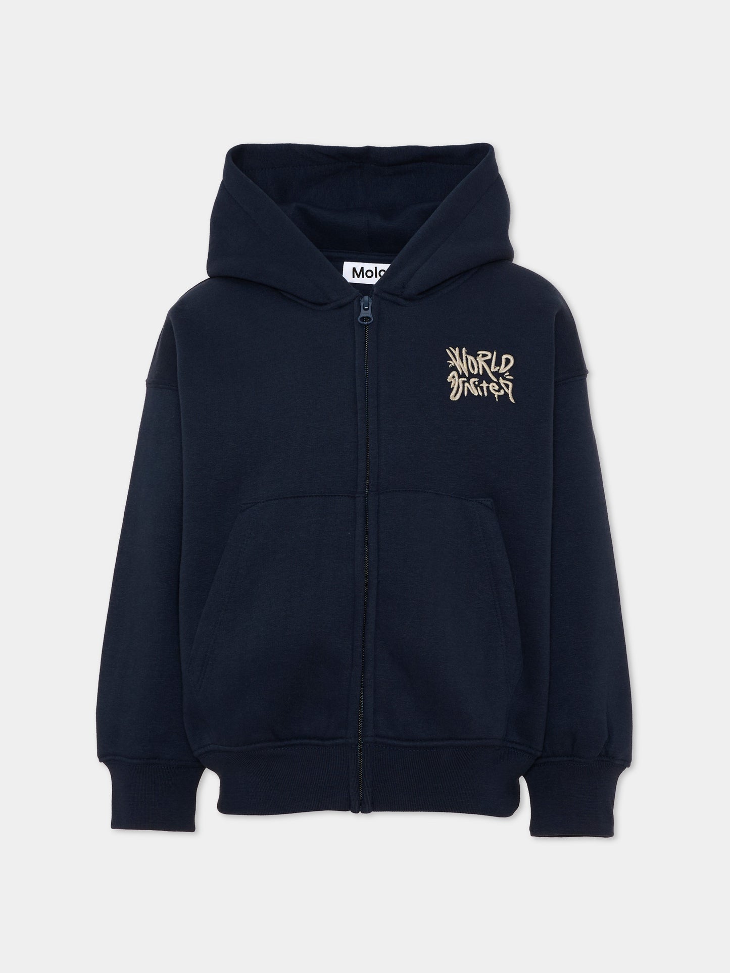 Felpa con cappuccio blu Marley per bambino,Molo,1W26J304 2257