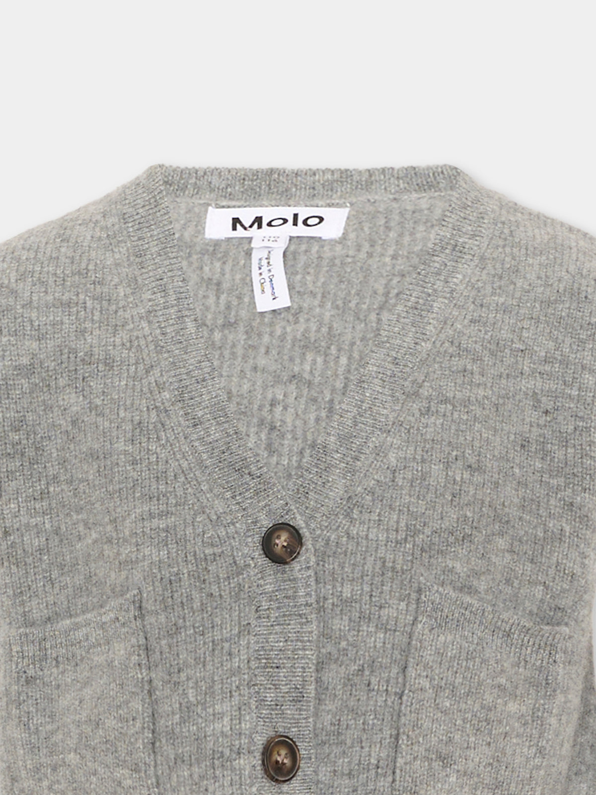 Maglia gilet grigia Gianni per bambini,Molo,2W26K101 1046