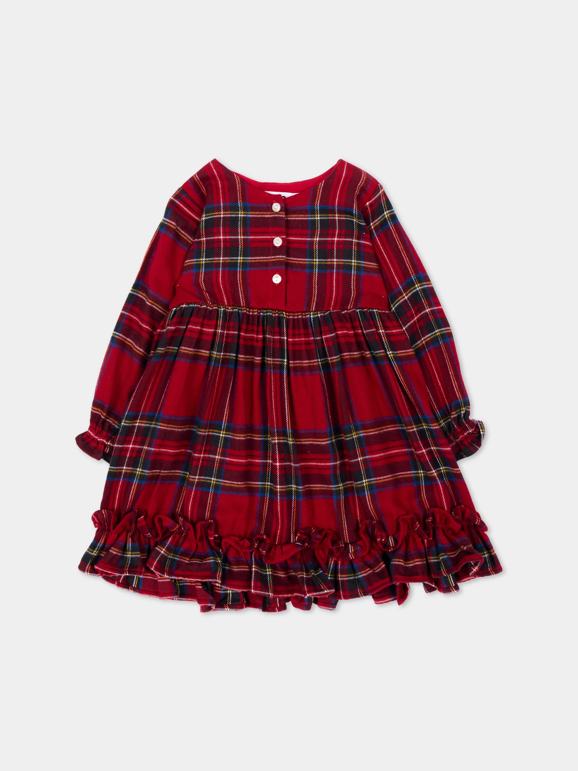 Vestito rosso Cele per neonata tartan,Molo,4W26E215 5778