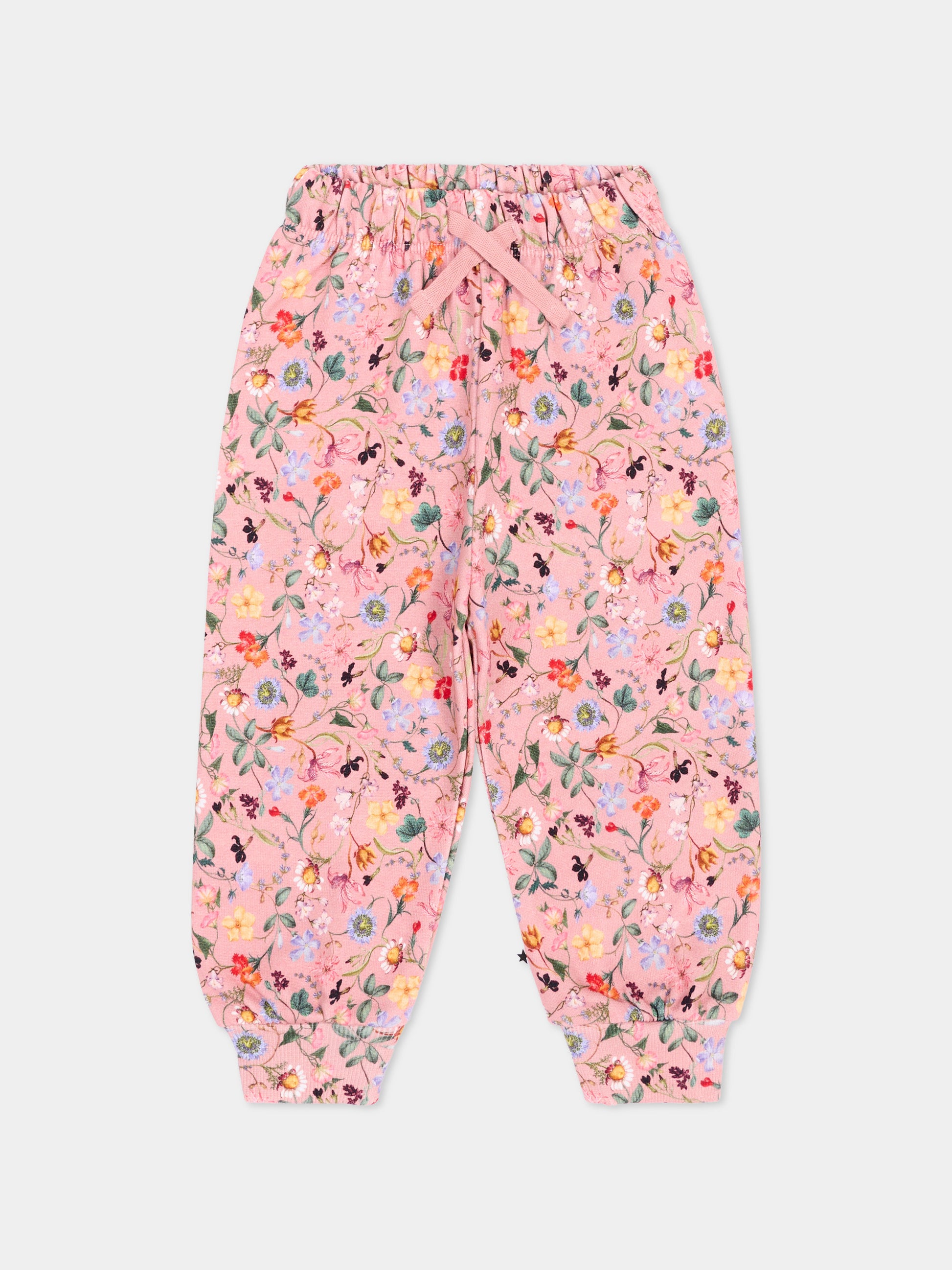 Pantaloni rosa Simeon per neonata floreali,Molo,4W26I201 9796