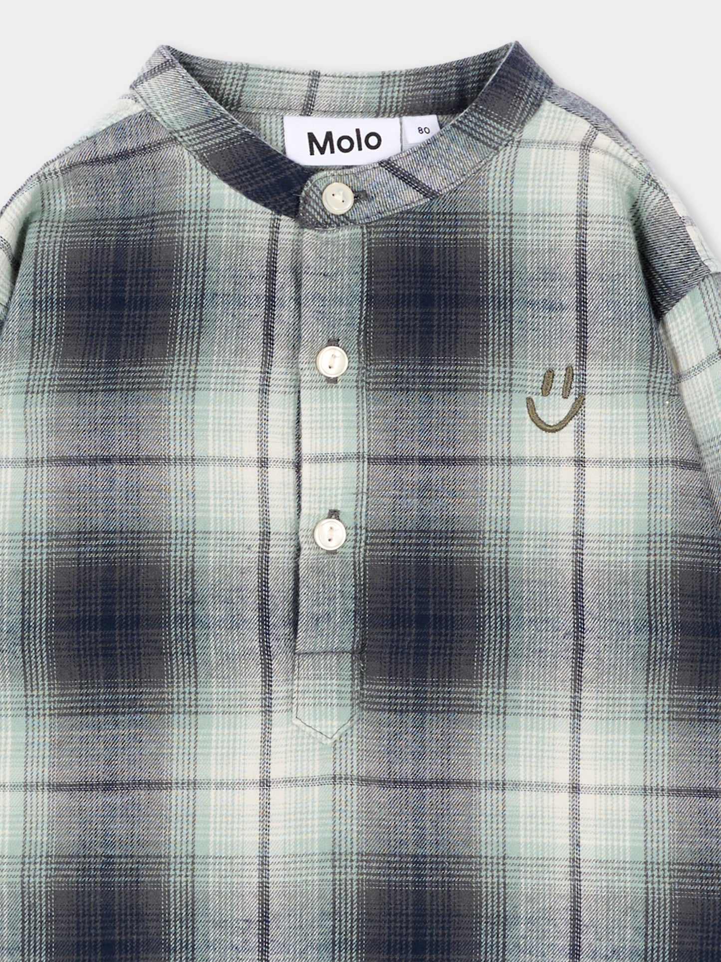 Camicia a manica lunga blu Enoz per neonato tartan,Molo,6W26C201 5901