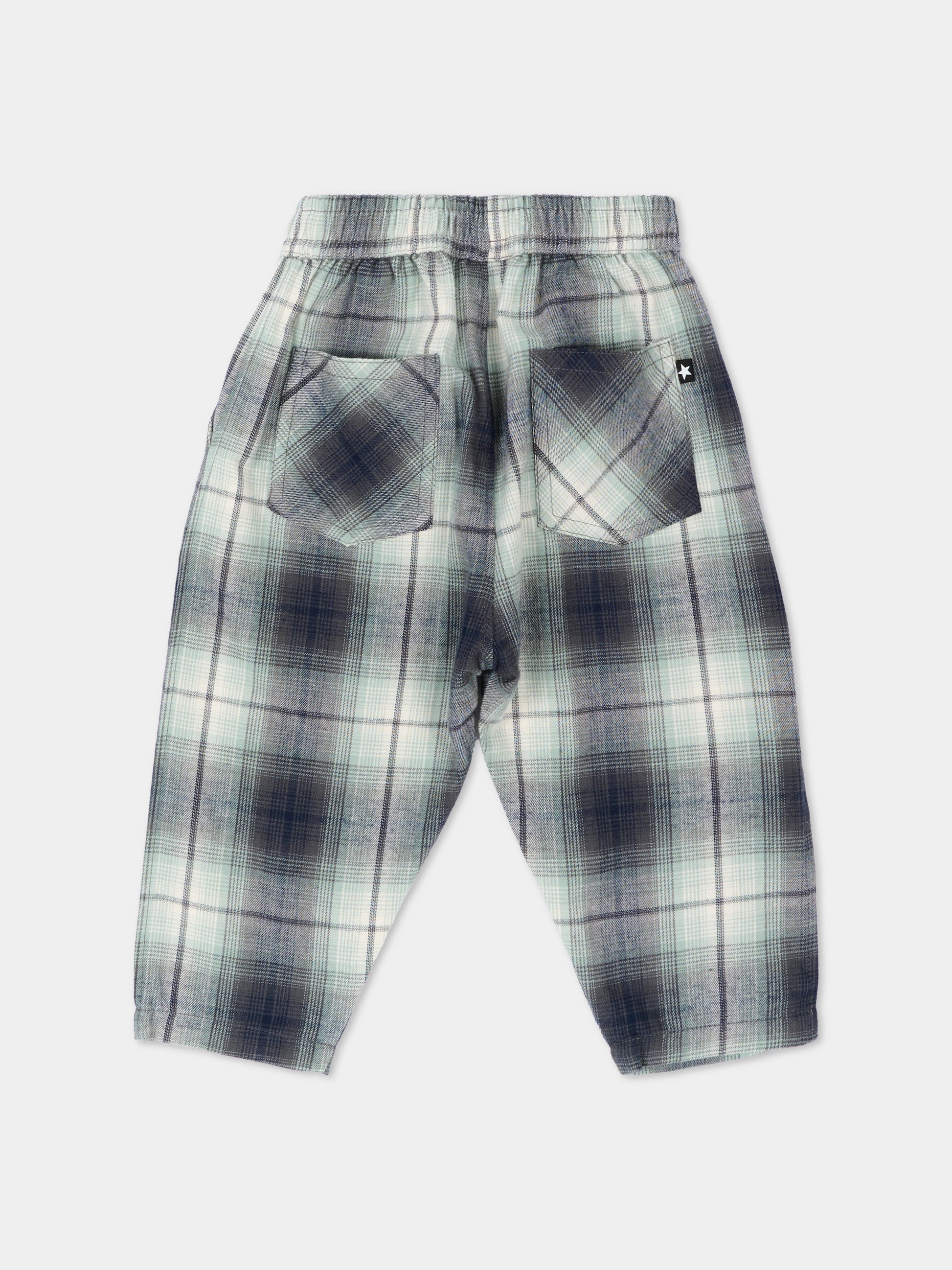 Pantalone Sois blu per neonato tartan,Molo,6W26I101 5901
