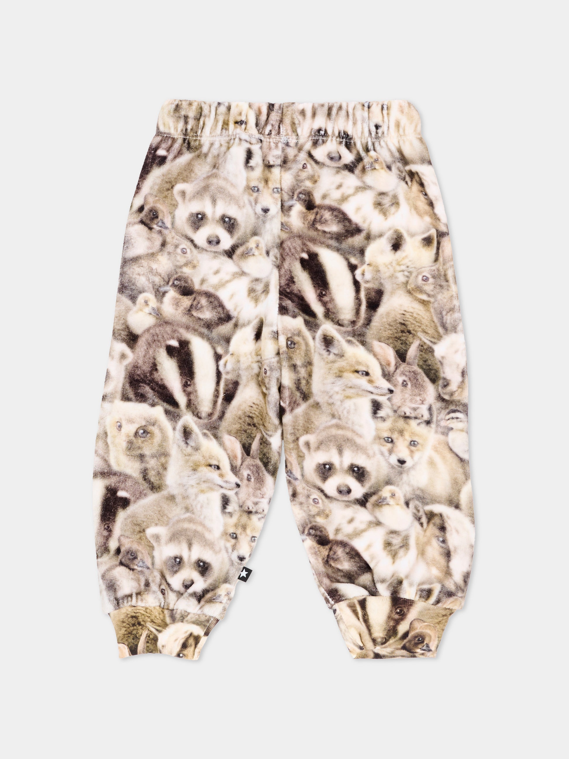 Pantalone beige Simeon per neonati con stampa,Molo,6W26I216 9756