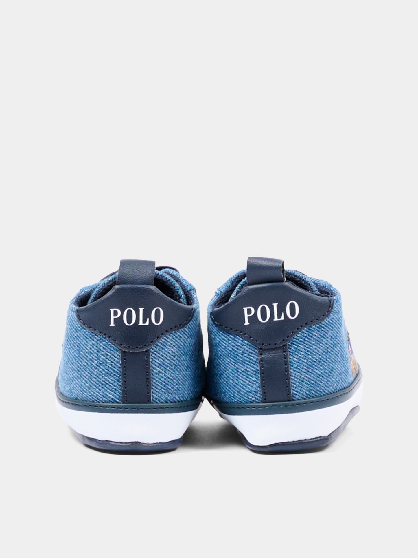 Sneakers blu per neonato con Polo Bear,Ralph Lauren Kids,RL03477430