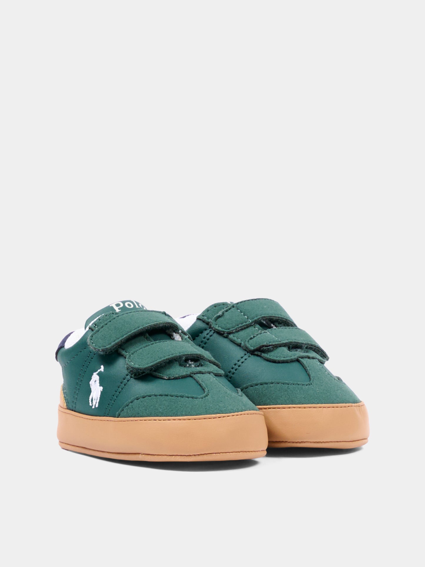 Sneakers verdi per neonato con Polo Pony,Ralph Lauren Kids,RL05012301