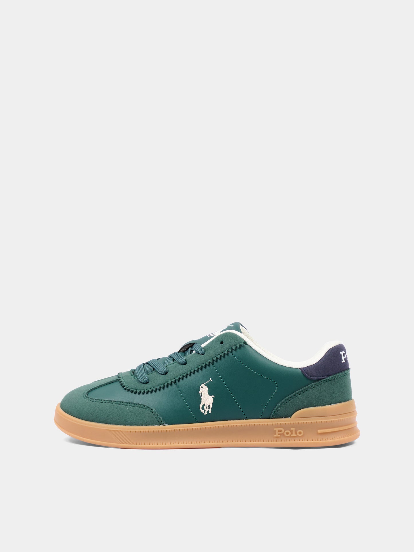 Sneakers verdi per bambino con Polo pony,Ralph Lauren Kids,RL05860301