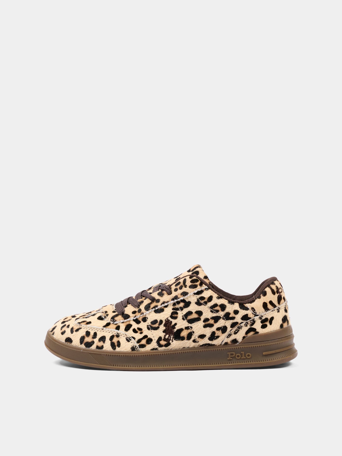 Sneakers marroni per bambina animalier,Ralph Lauren Kids,RL05861202