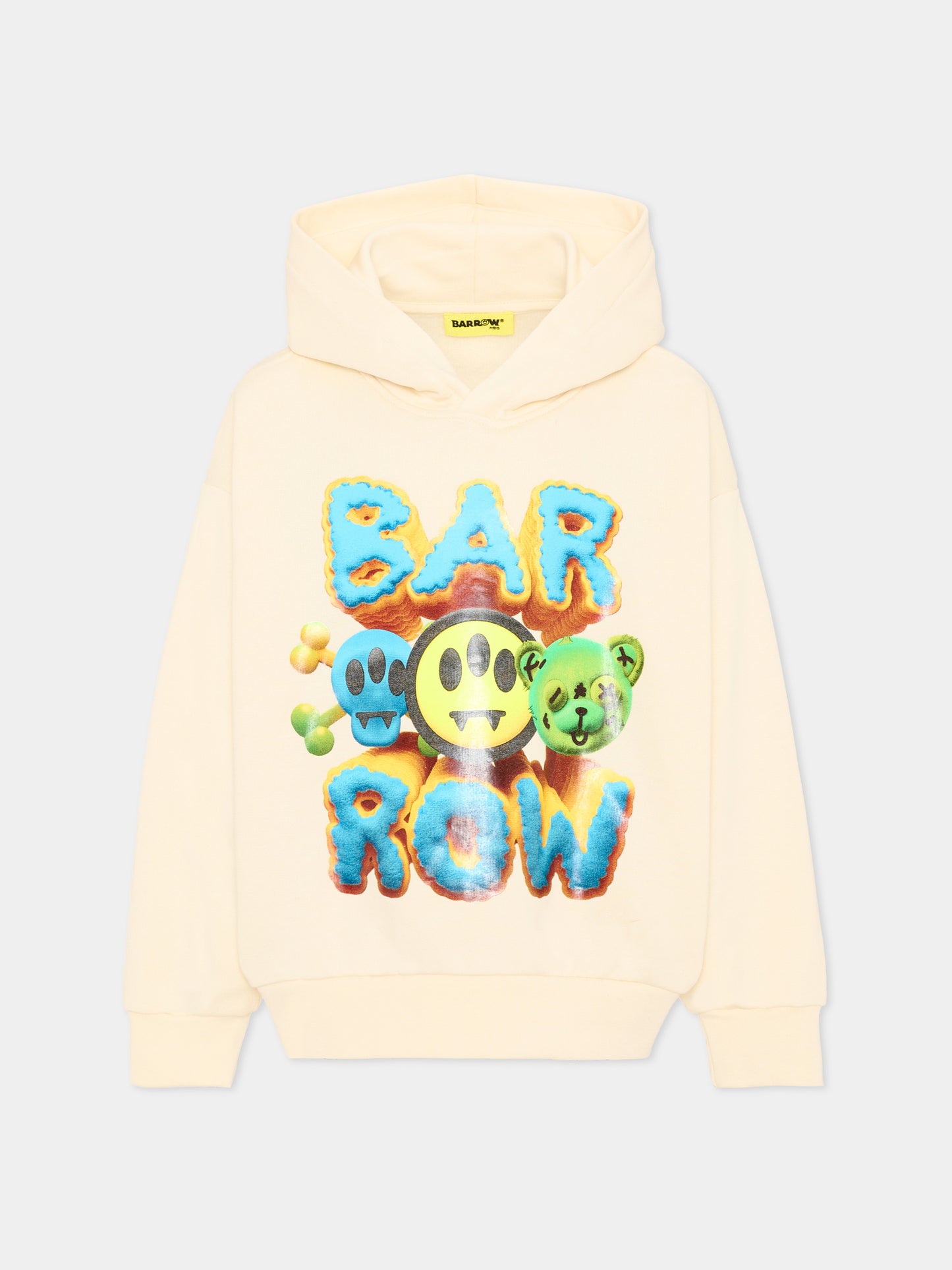 Felpa avorio per bambino con logo,Barrow,F6BKJBHS063 013