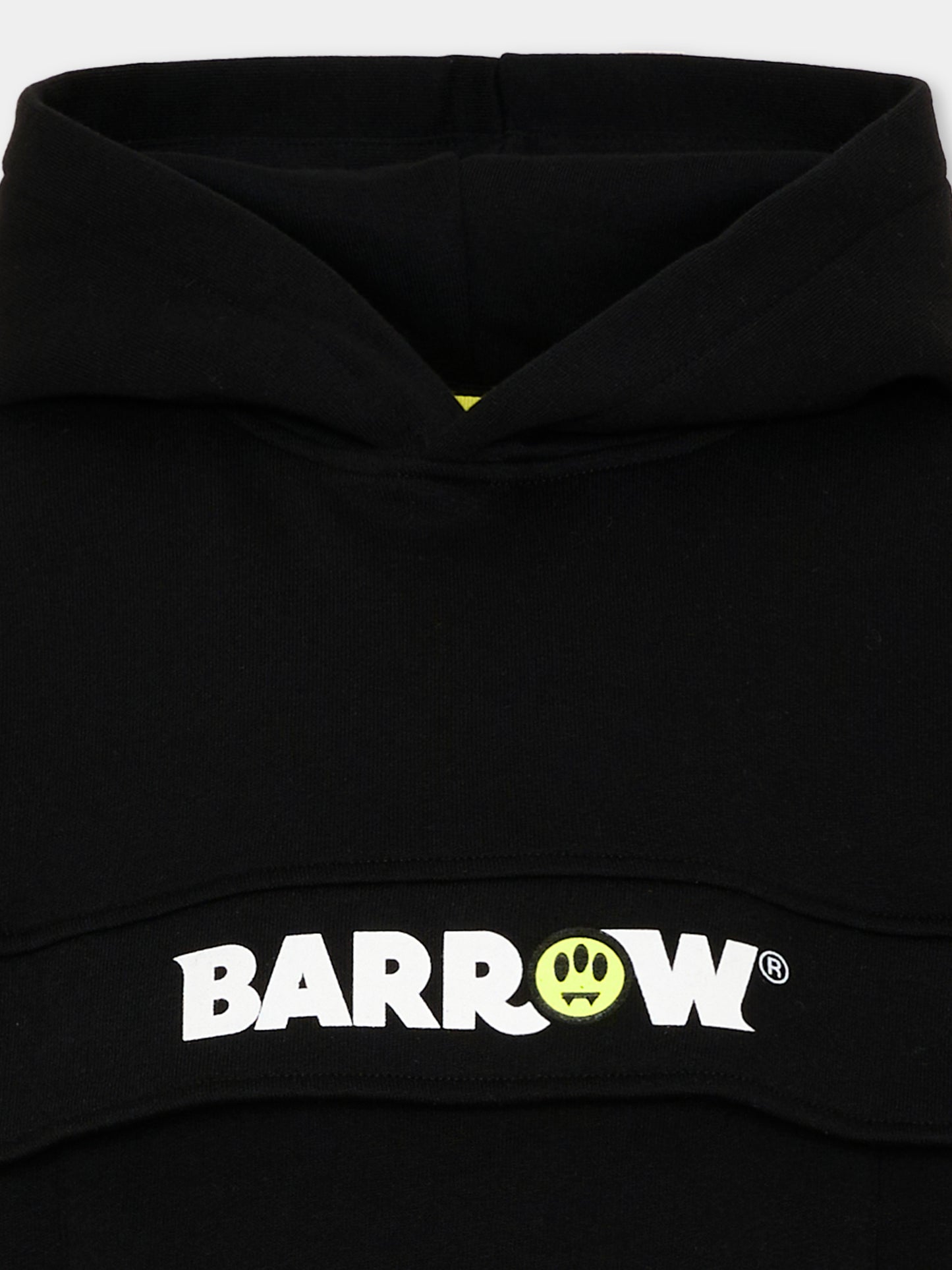 Felpa nera per bambino con orsetto,Barrow,F6BKJBHS083 110