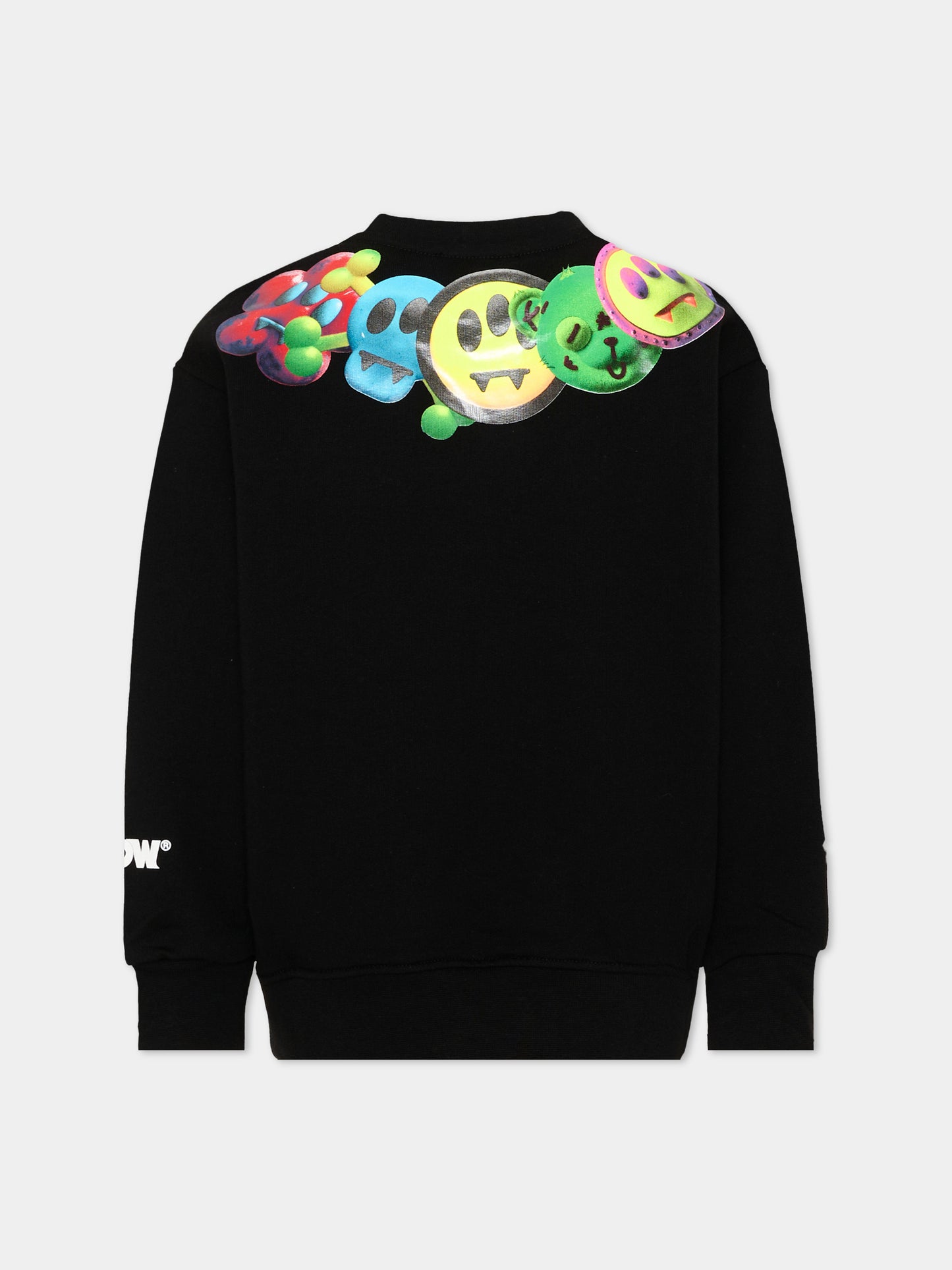 Felpa nera per bambino con smile,Barrow,F6BKJBSW062 110