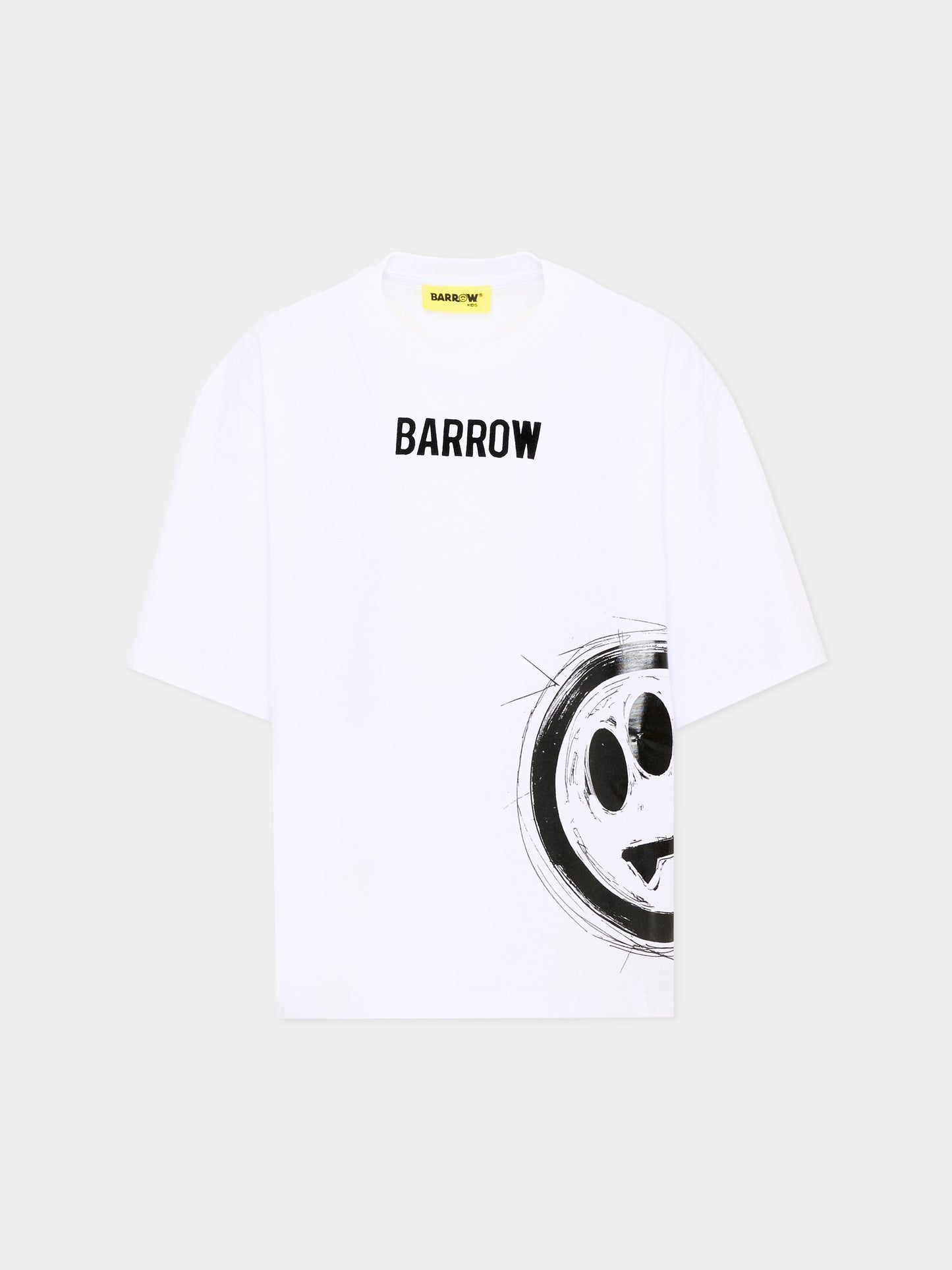 T-Shirt bianca per bambino con logo,Barrow,F6BKJBTH075 002