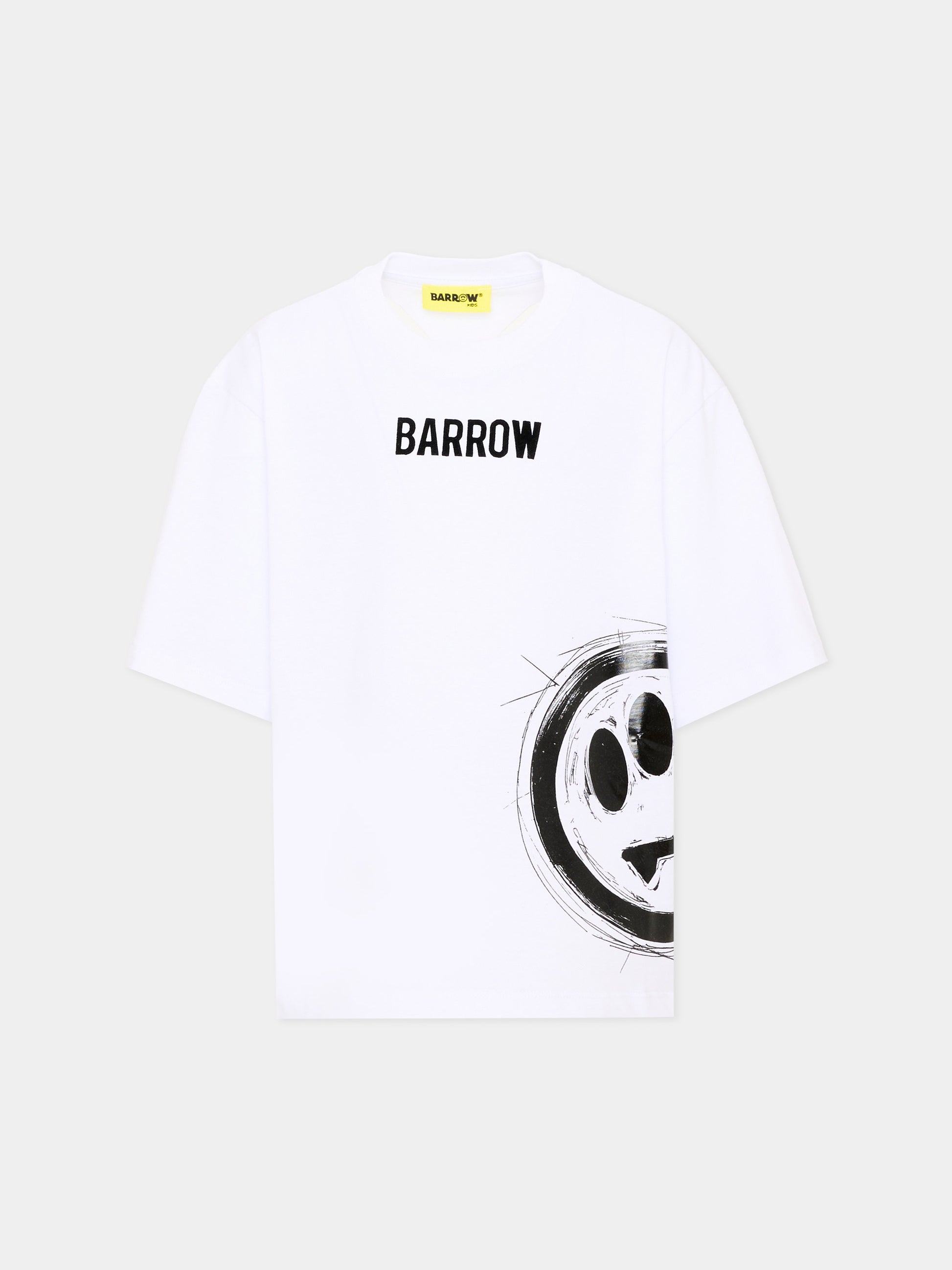 T-Shirt bianca per bambino con logo,Barrow,F6BKJBTH075 002