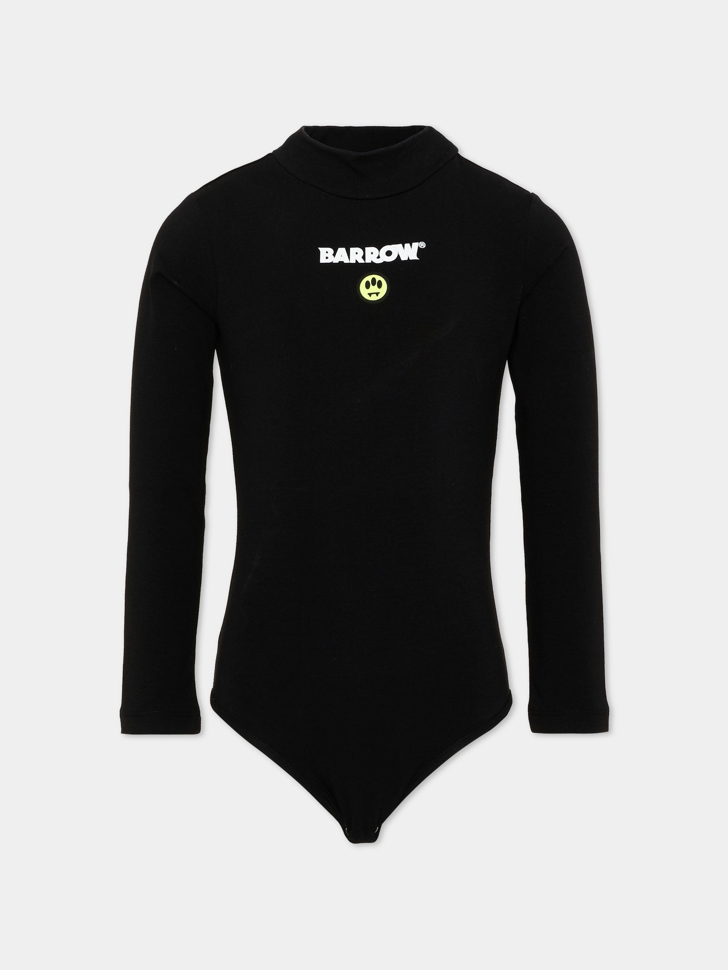 Body nero per bambina con logo,Barrow,F6BKJGBS122 110