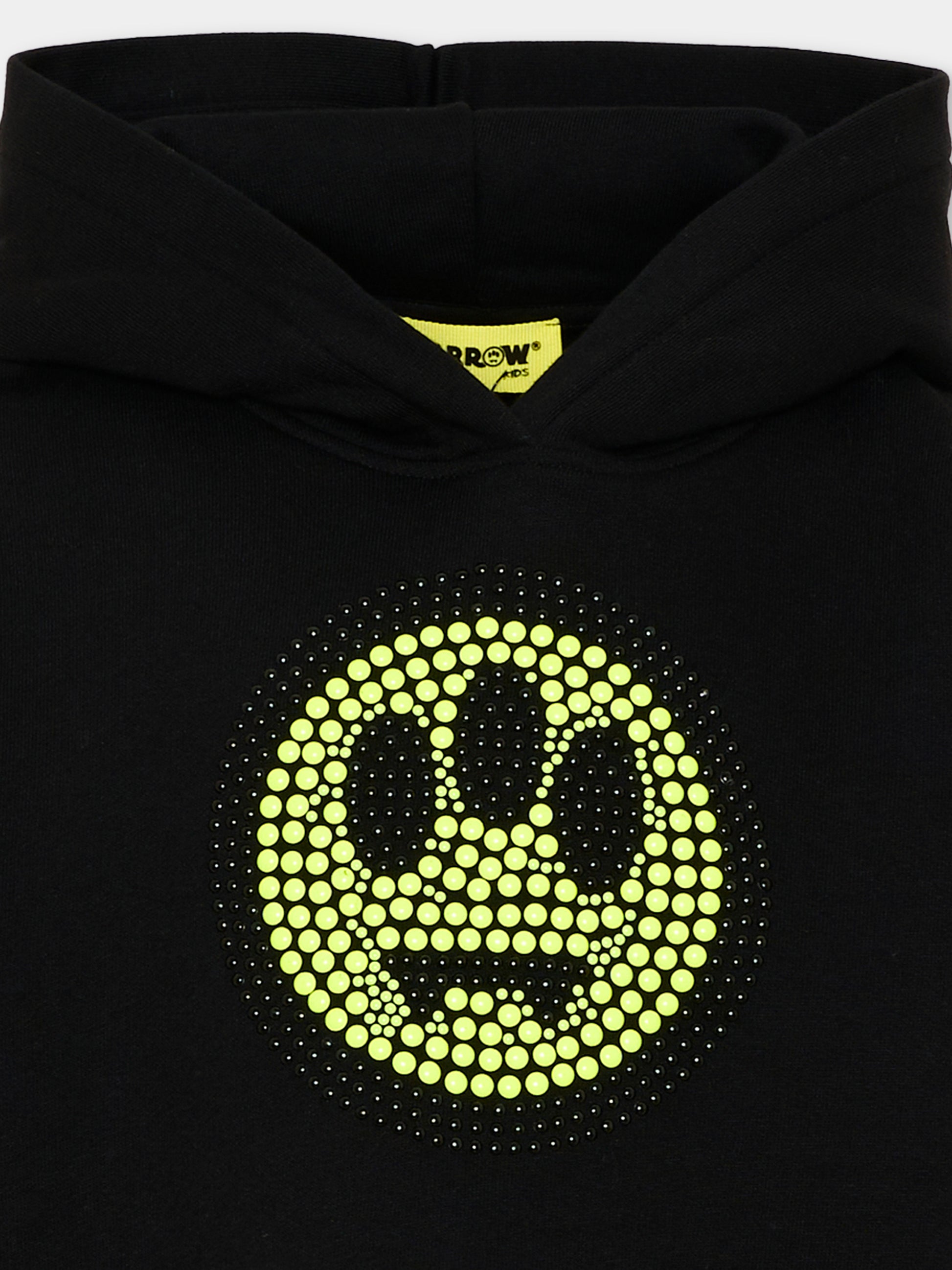 Felpa nera per bambina con smile,Barrow,F6BKJGHS116 110