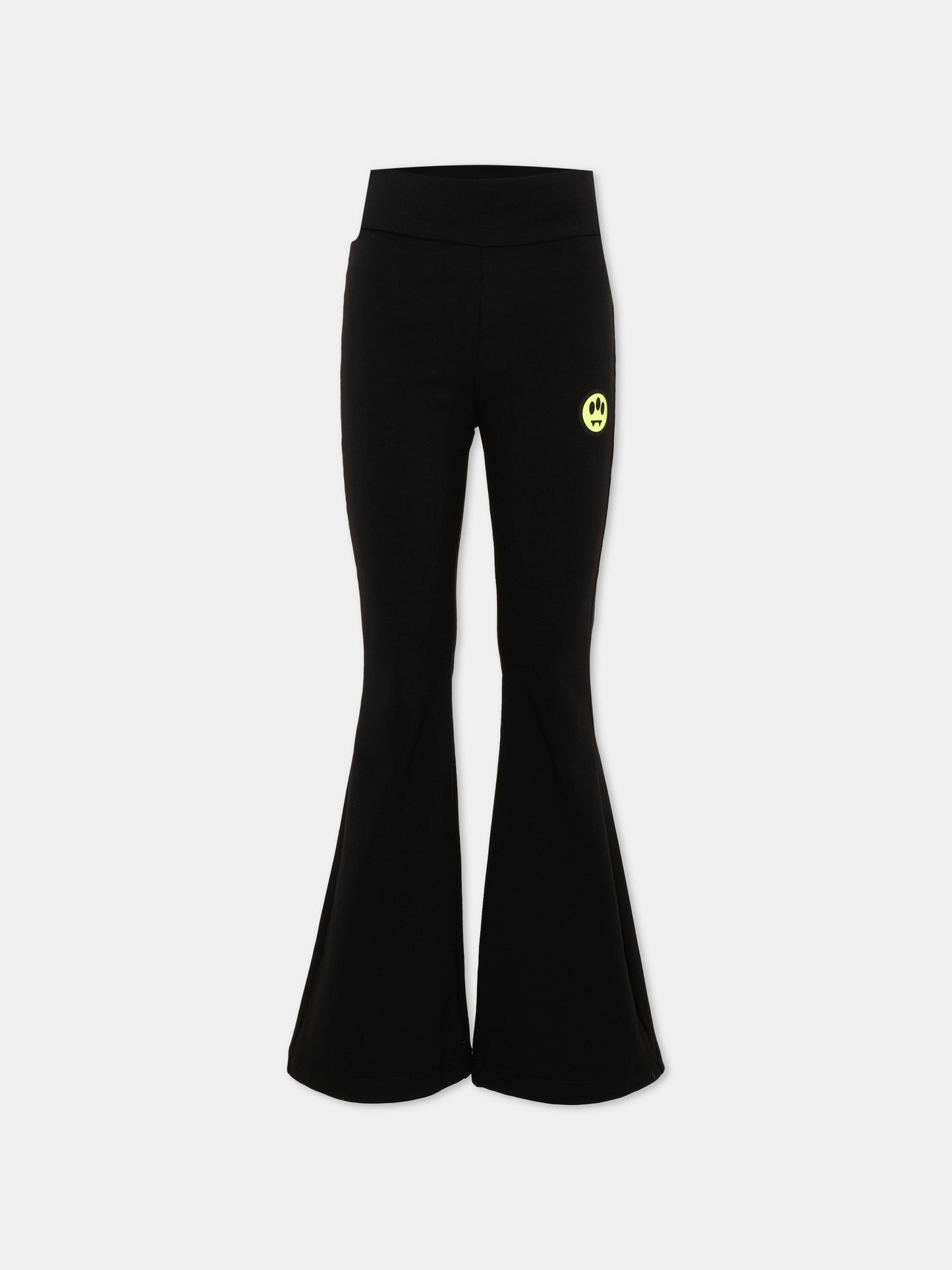 Leggings nero per bambina con logo,Barrow,F6BKJGLG009 110