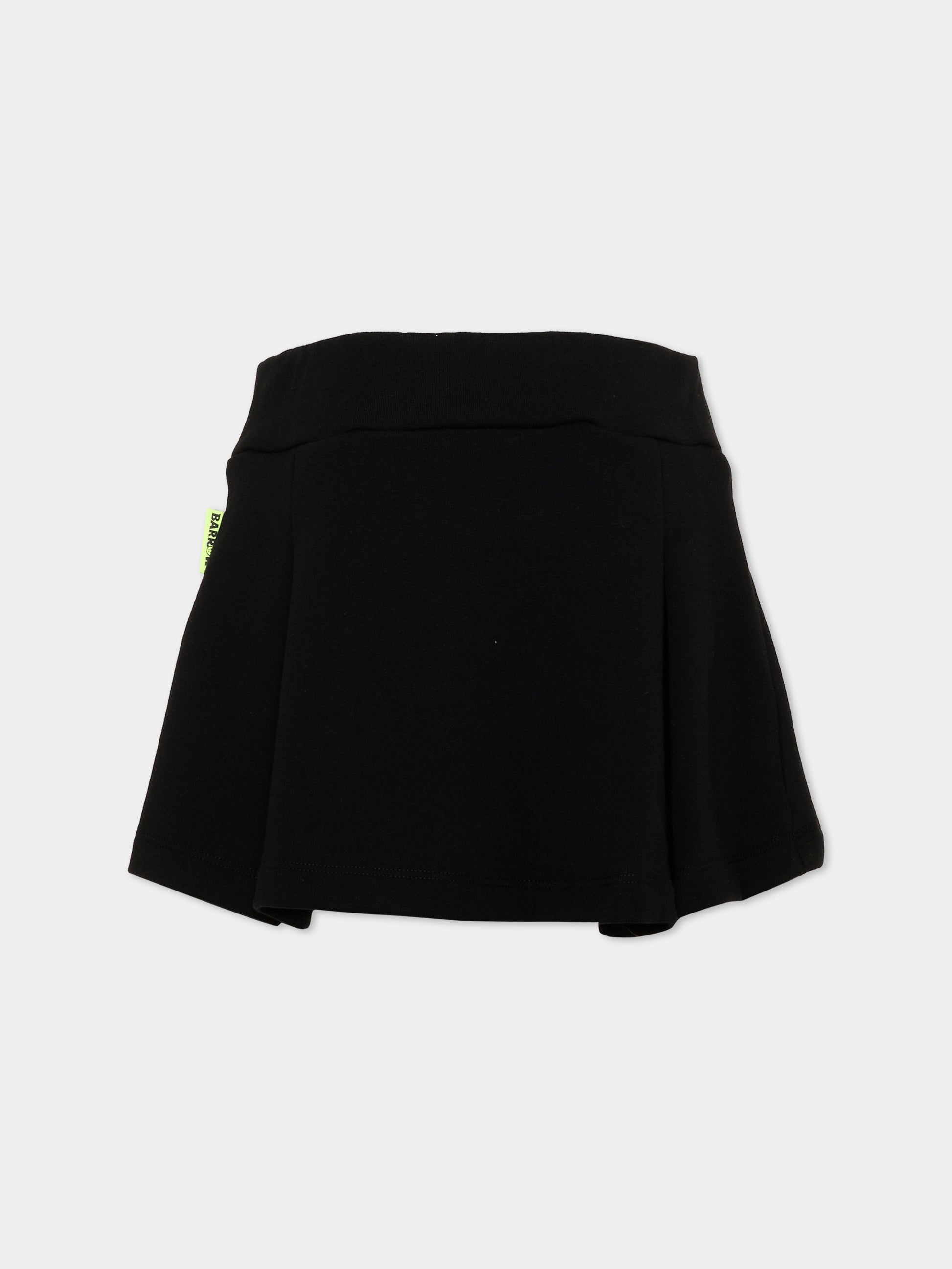 Gonna nera per bambina con logo,Barrow,F6BKJGSK010 110