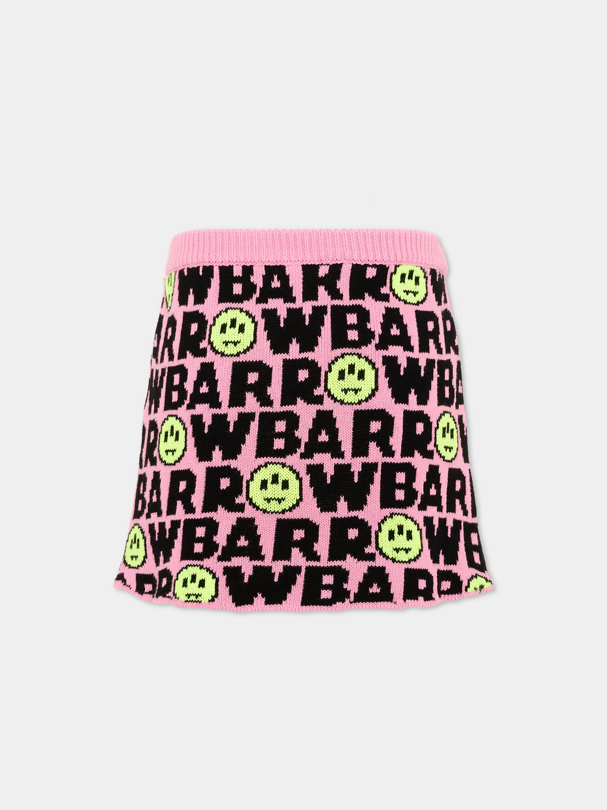 Gonna rosa per bambina con logo,Barrow,F6BKJGSK045 409