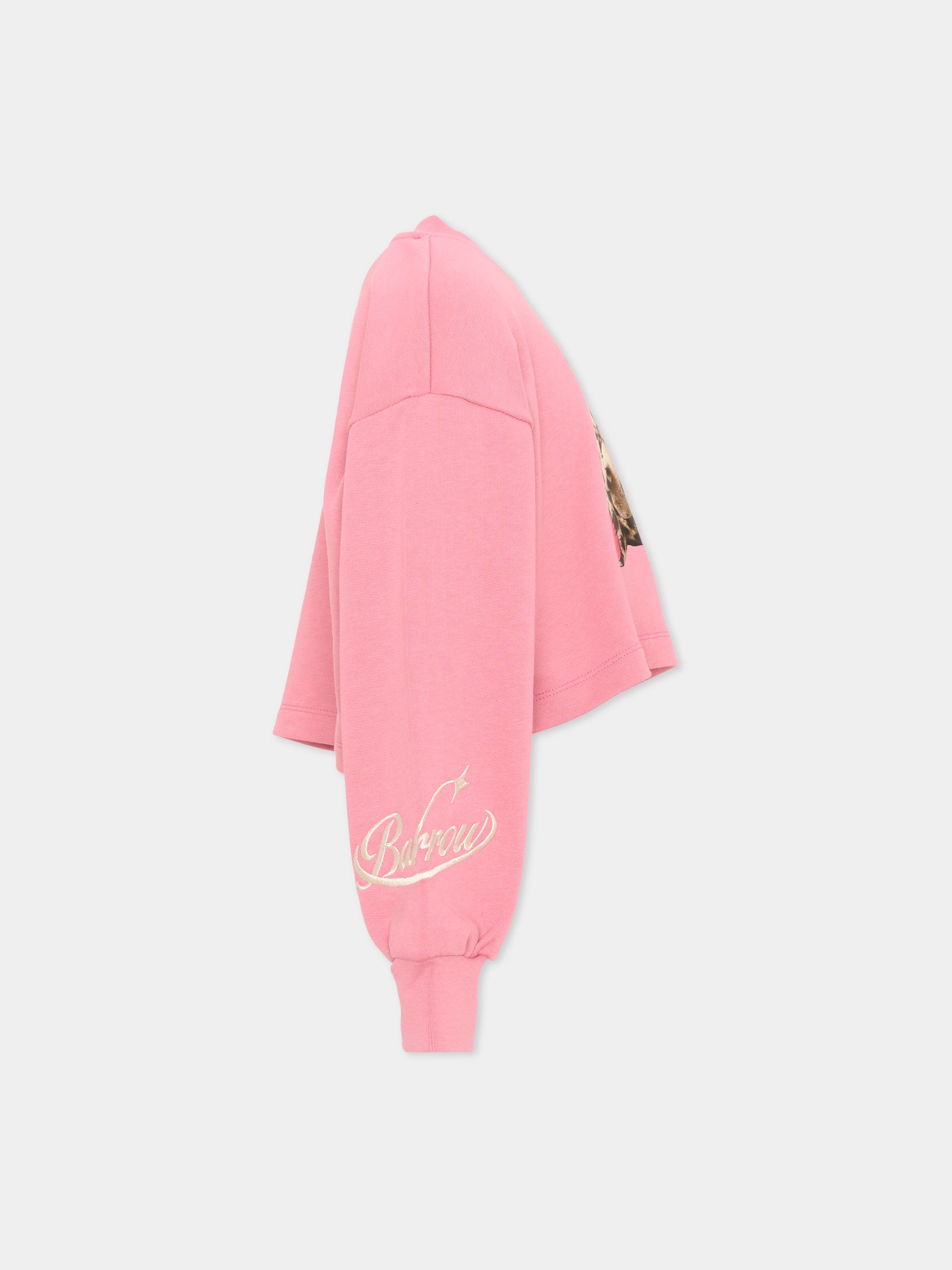 Felpa rosa per bambina con orsetto,Barrow,F6BKJGSW131 409
