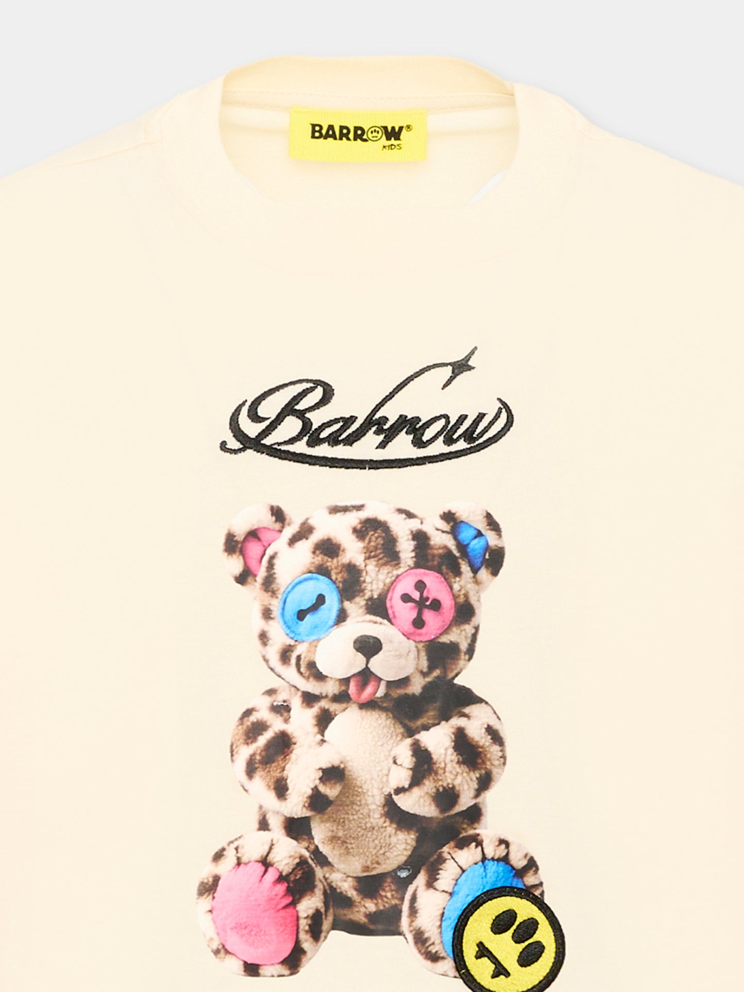 T-Shirt avorio per bambina con orsetto,Barrow,F6BKJGTH134 013