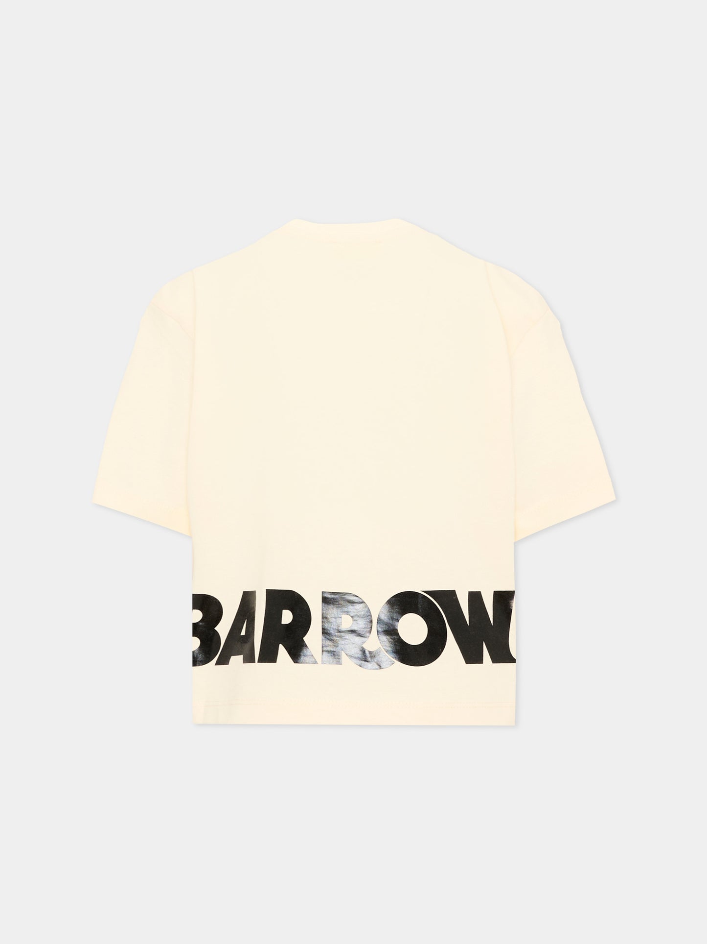 T-Shirt avorio per bambina con smile,Barrow,F6BKJGTH172 013