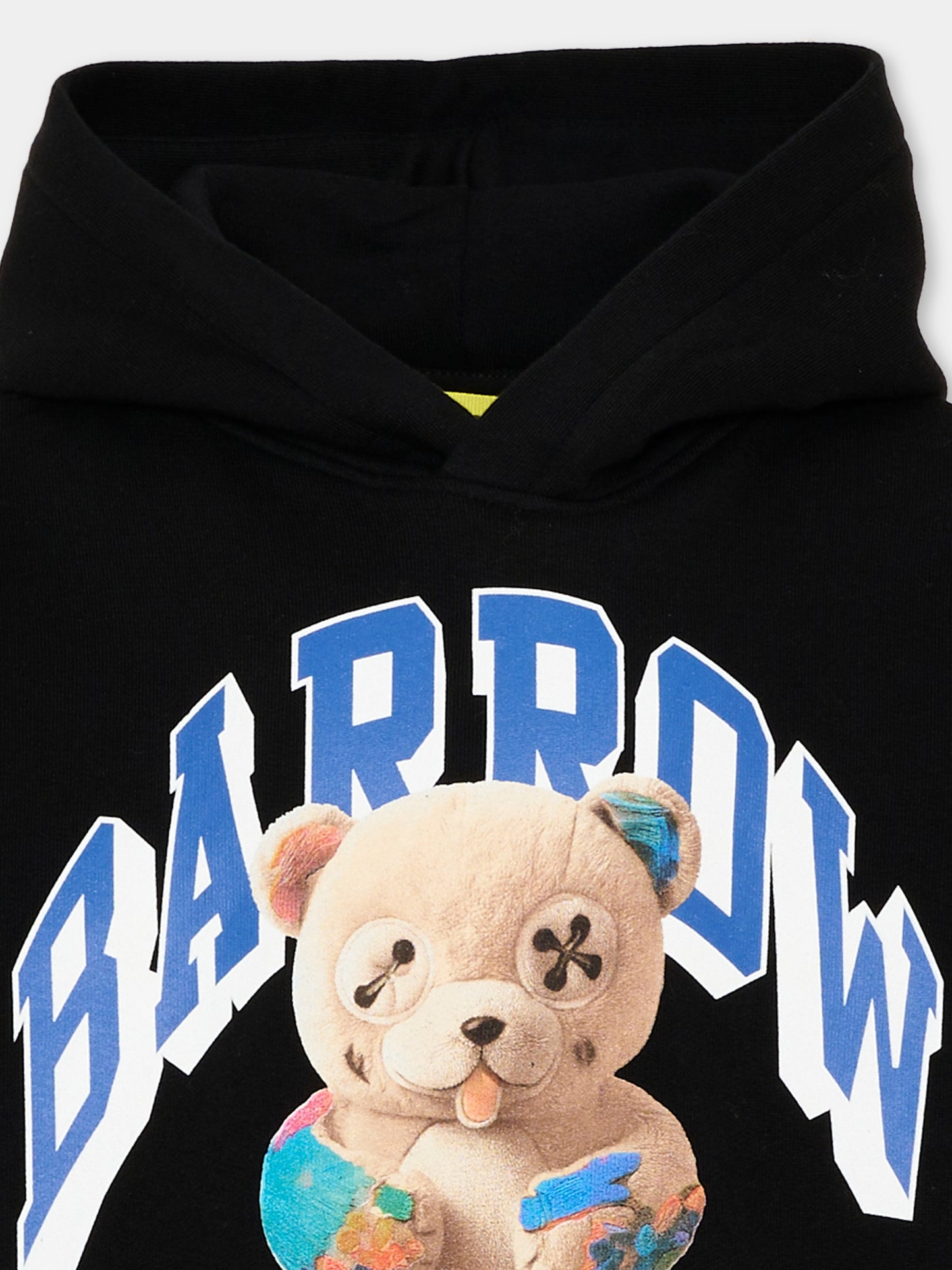 Felpa nera per bambini con orsetto,Barrow,F6BKJUHS031 110