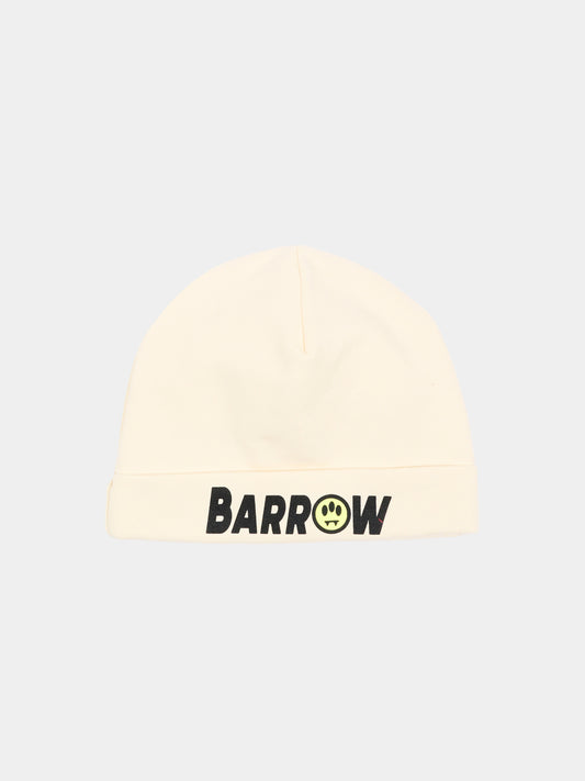 Berretto avorio per bambini con logo,Barrow,F6BKJUHT112 013