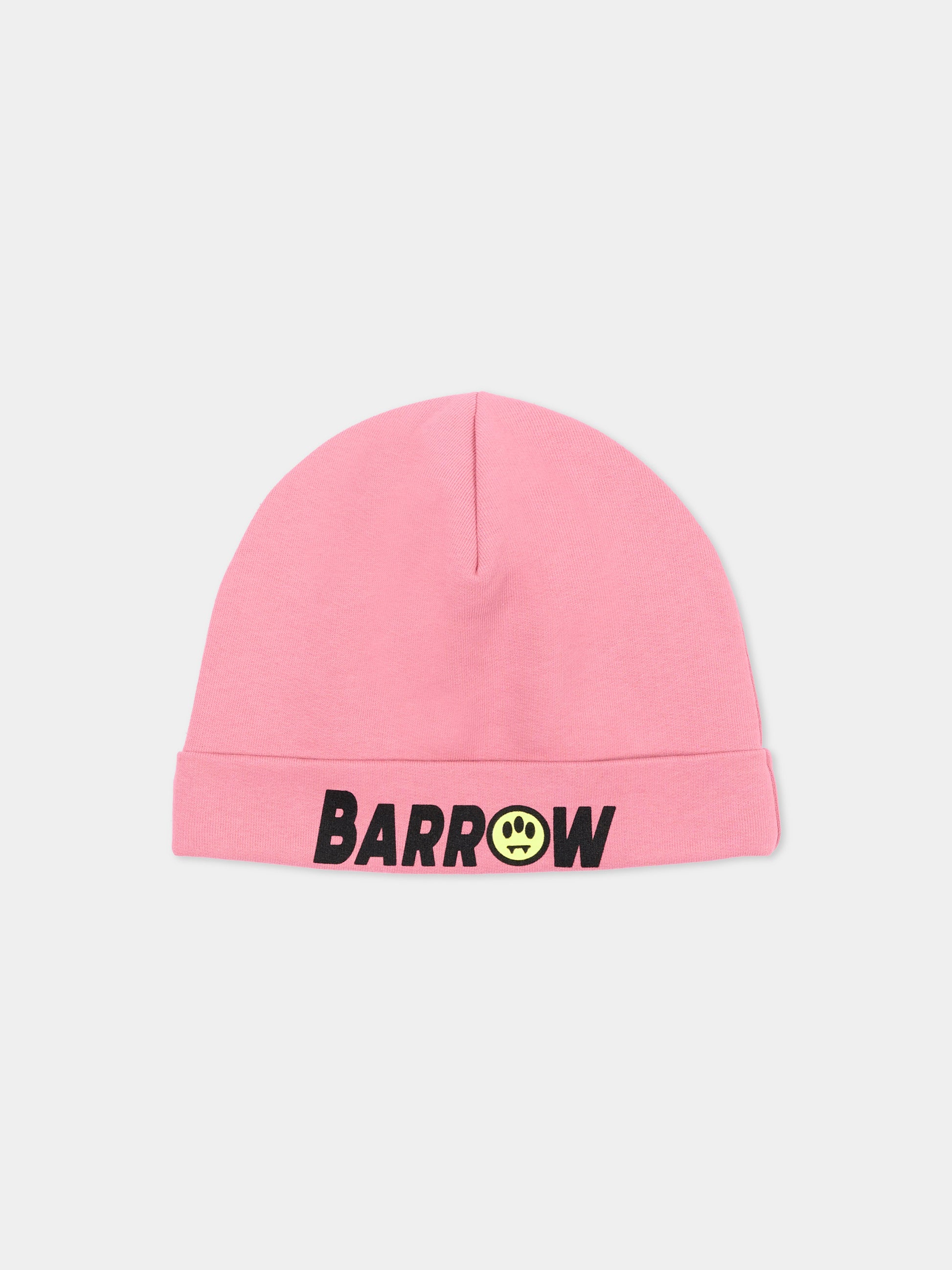 Berretto rosa per bambina con logo,Barrow,F6BKJUHT112 409
