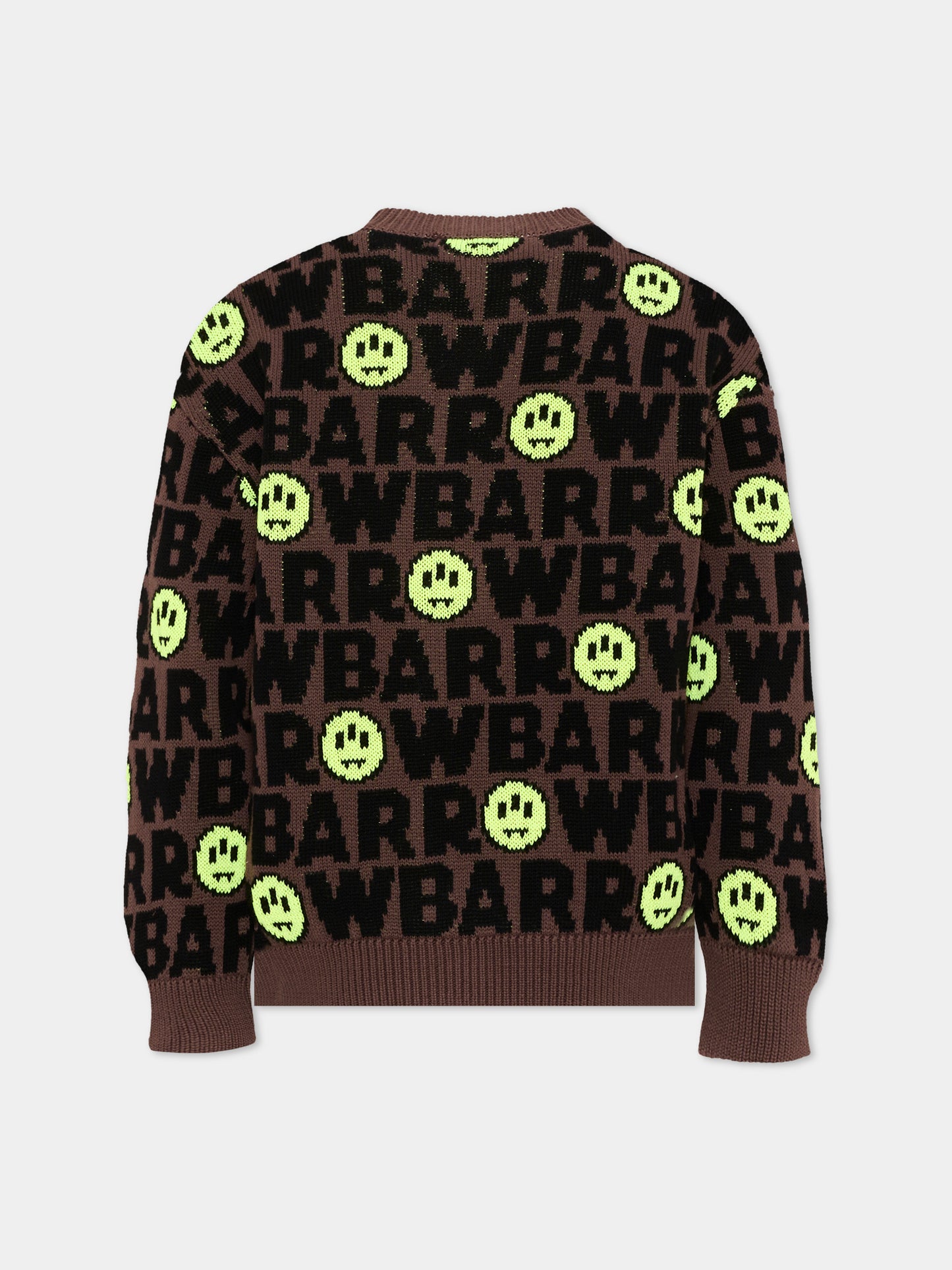 Maglione marrone per bambini con logo,Barrow,F6BKJUJP047 408