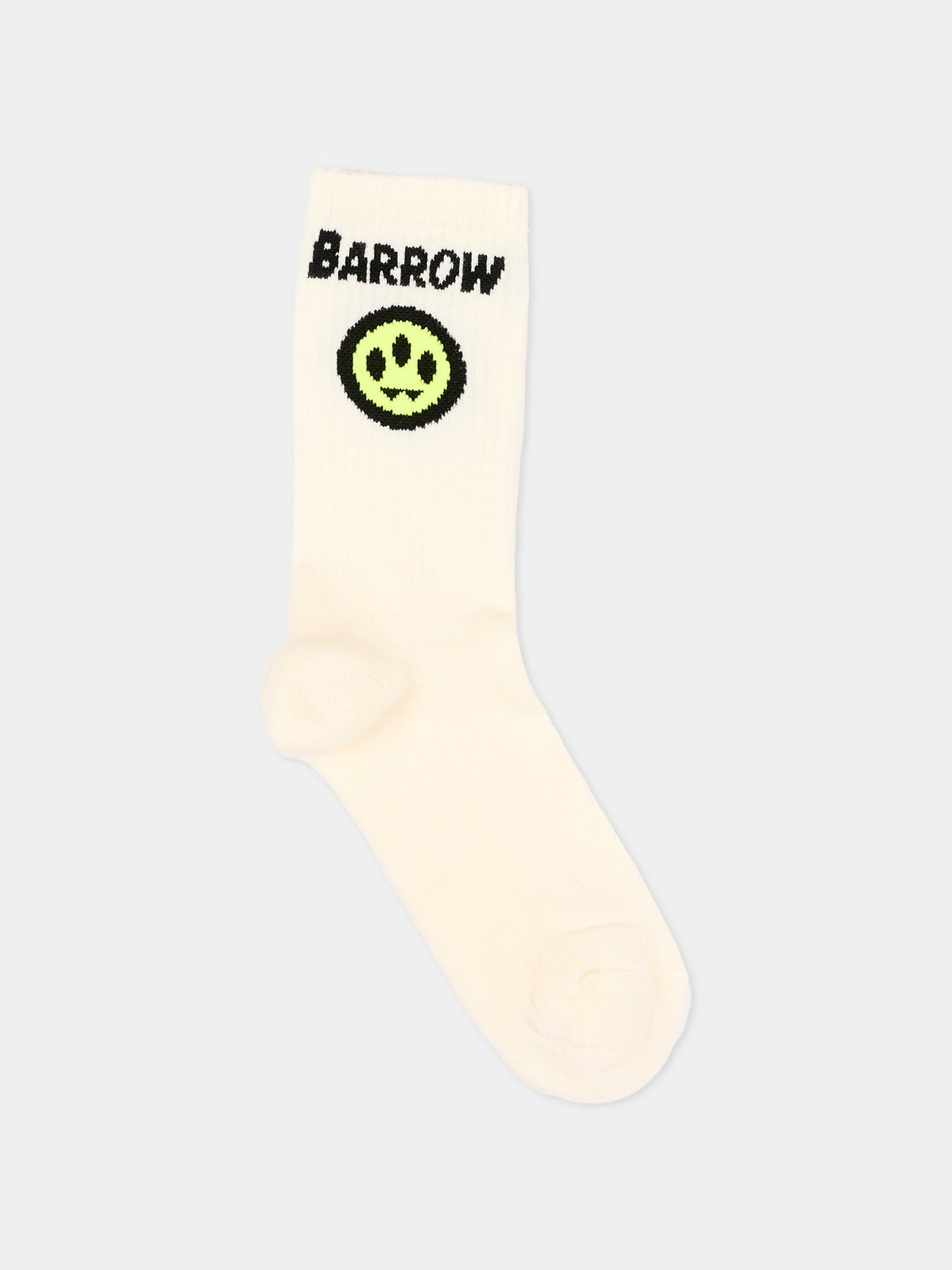 Calza Spugna avorio per bambini con logo,Barrow,F6BKJUSO111 013