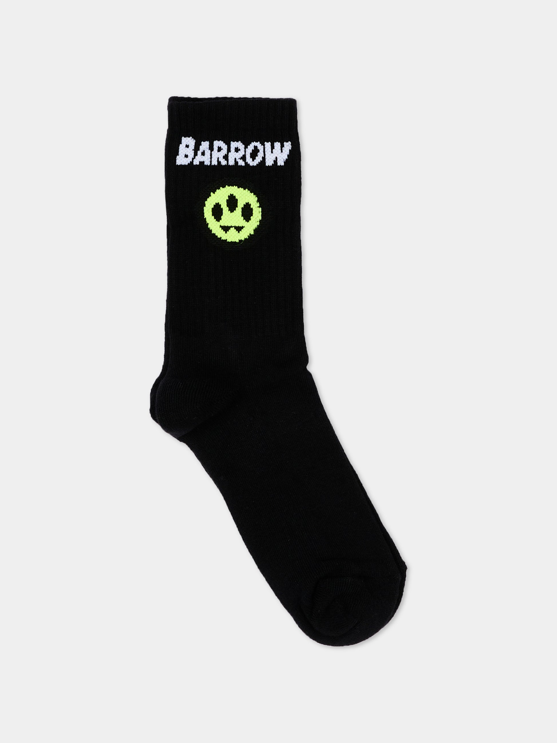 Calza Spugna nera per bambini con logo,Barrow,F6BKJUSO111 110