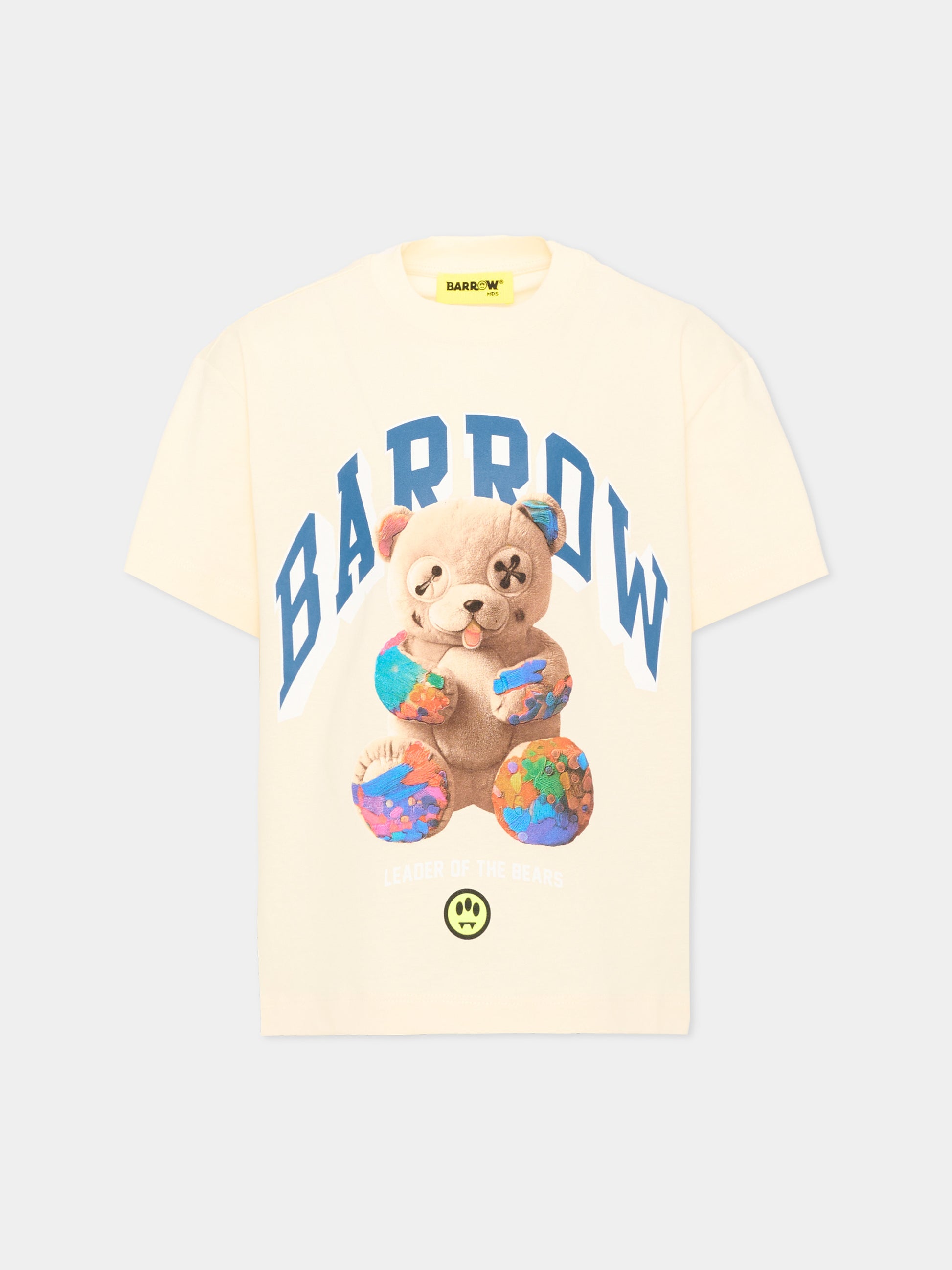 T-shirt gialla per bambini con stampa,Barrow,F6BKJUTH027 013