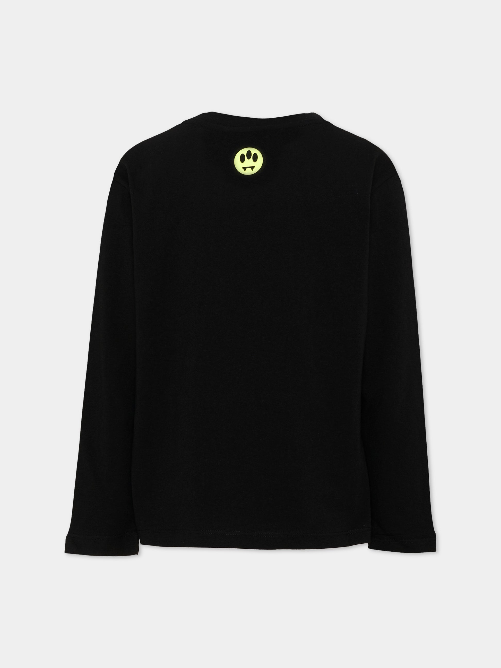 T-Shirt nera per bambini con orsetto,Barrow,F6BKJUTH059 110