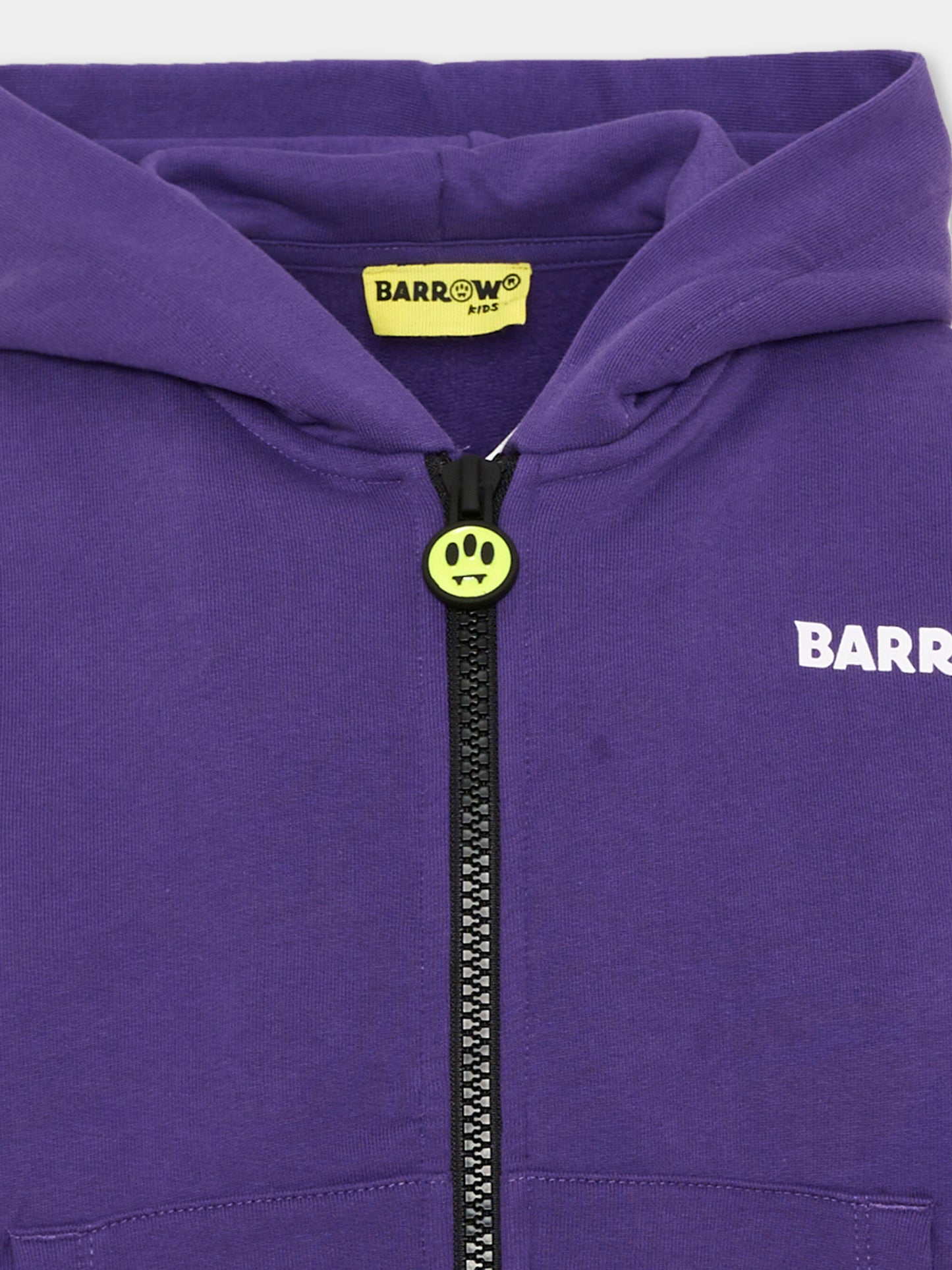 Felpa con cappuccio viola con logo,Barrow,F6BKJUZH017 410
