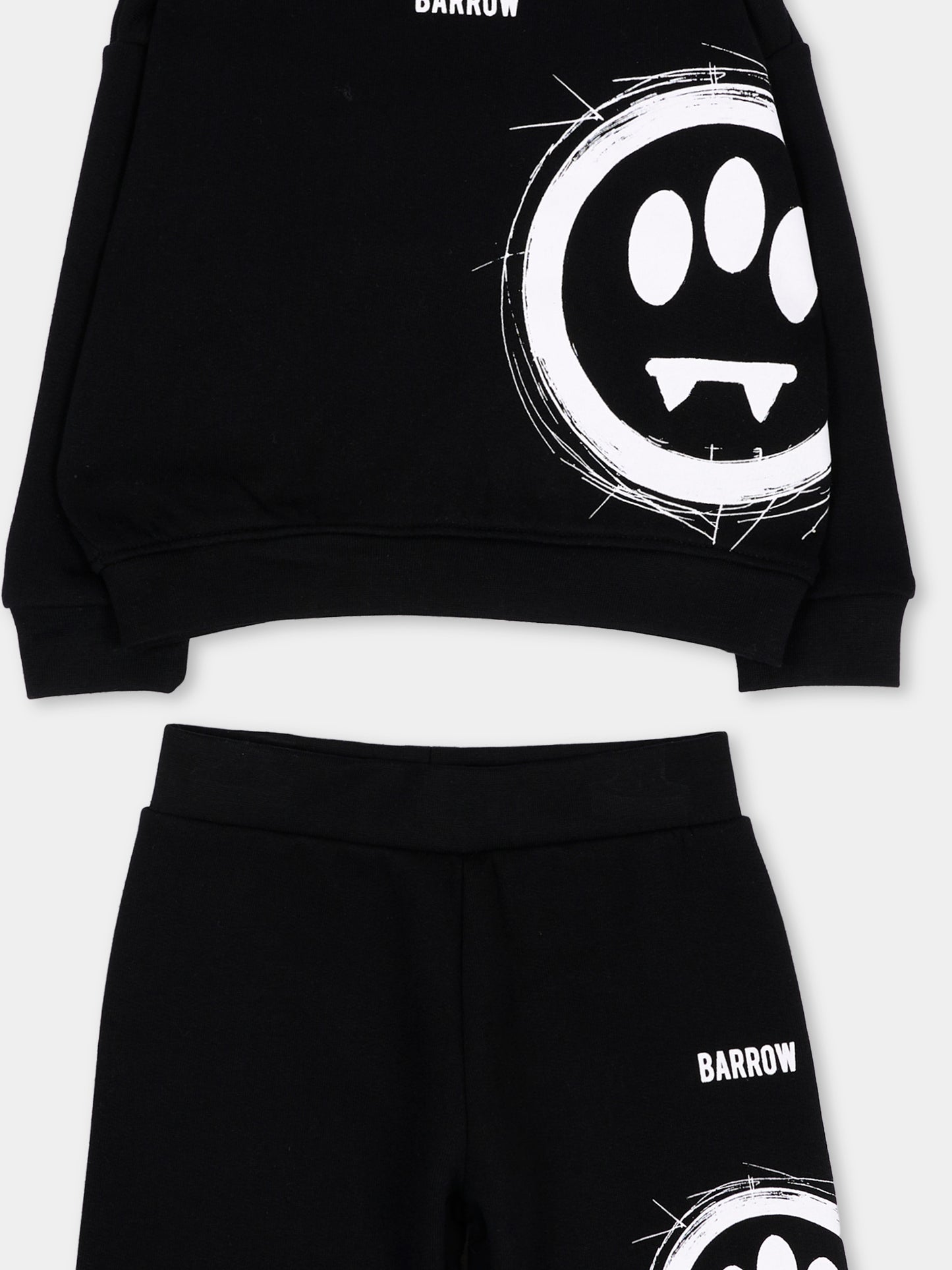 Completo sportivo lungo nero con stampa,Barrow,F6BKNBSF186 110