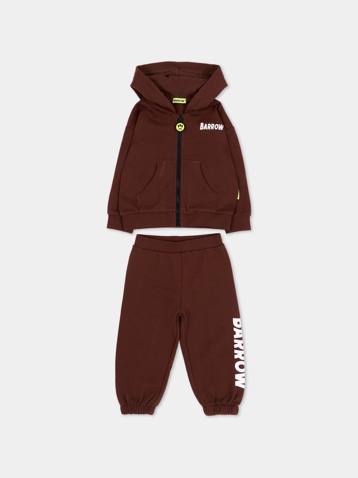 Completo sportivo lungo marrone per neonati con logo,Barrow,F6BKUNZF190 408
