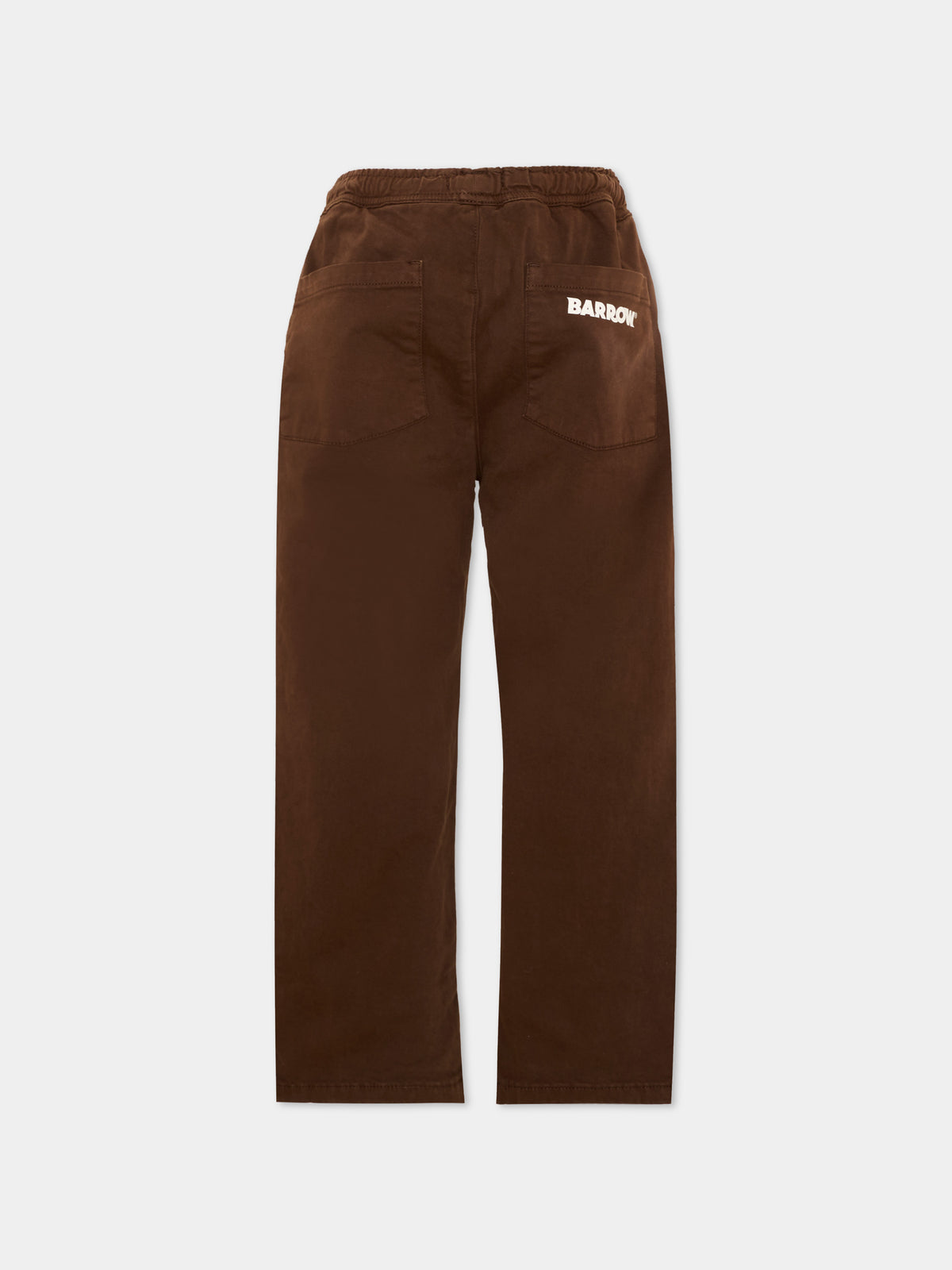 Pantalone marrone per bambini con logo,Barrow,F6BKJUPA089 408