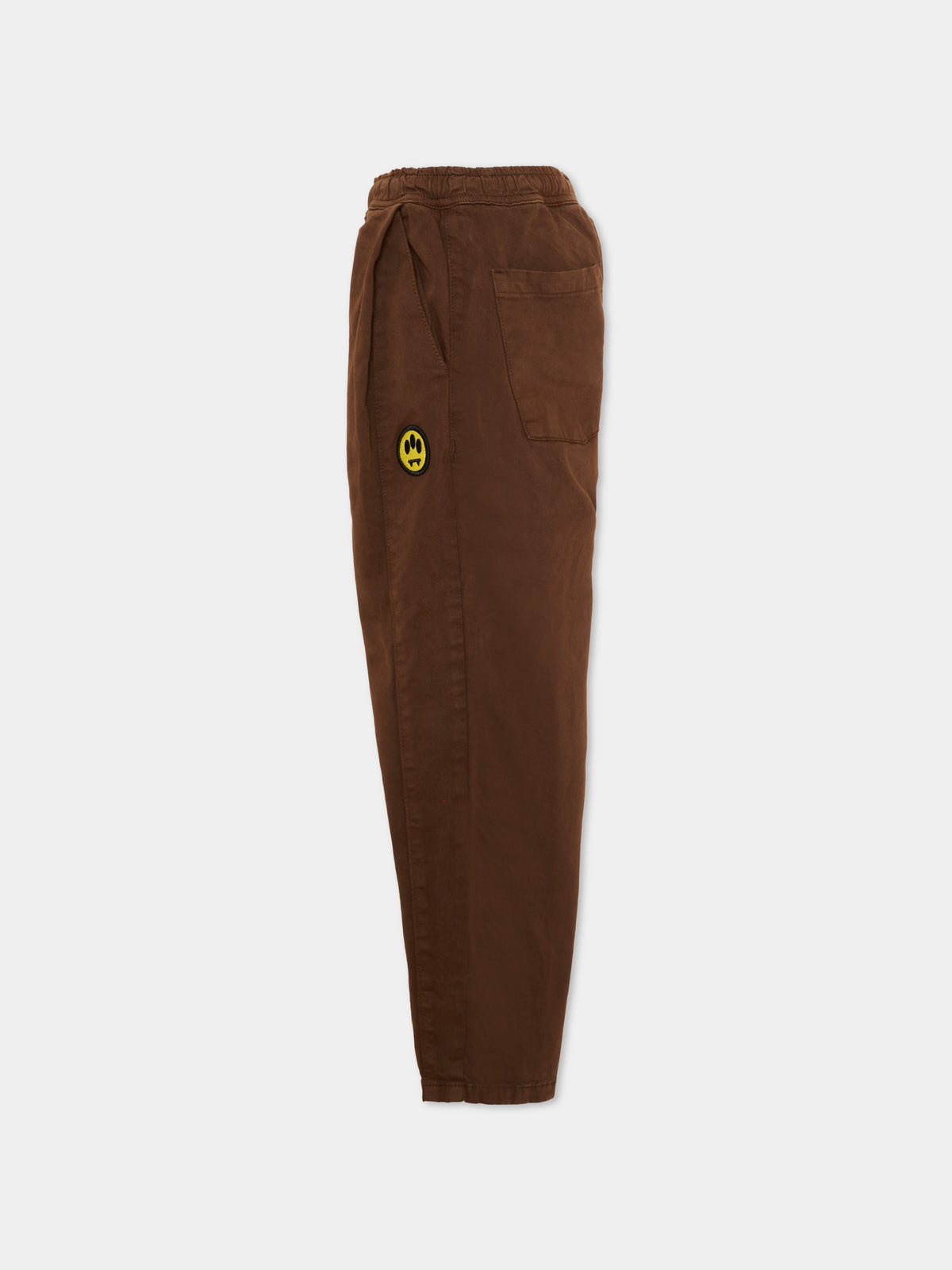 Pantalone marrone per bambini con logo,Barrow,F6BKJUPA089 408