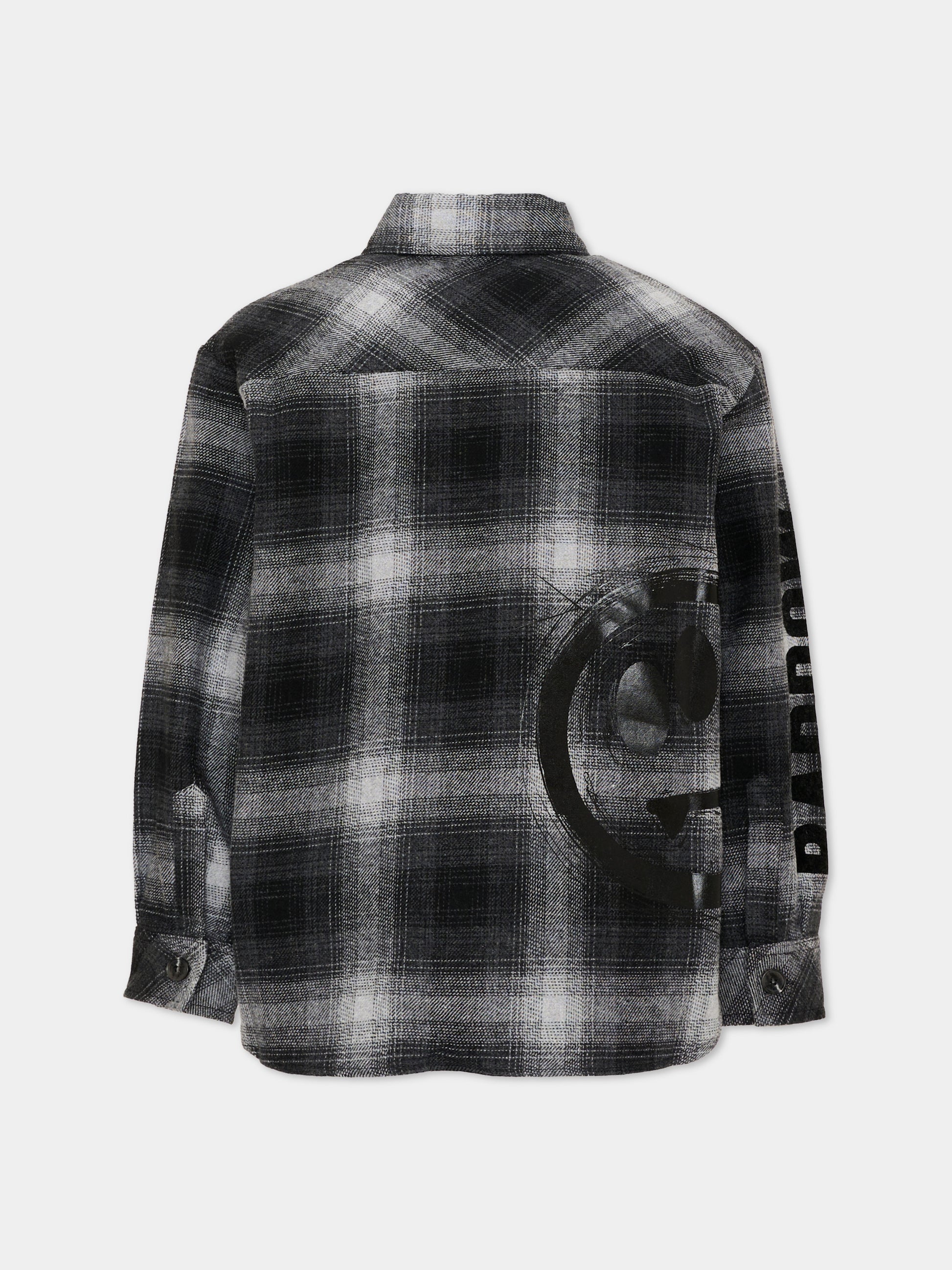Camicia nera per bambino con logo,Barrow,F6BKJBSI076 110