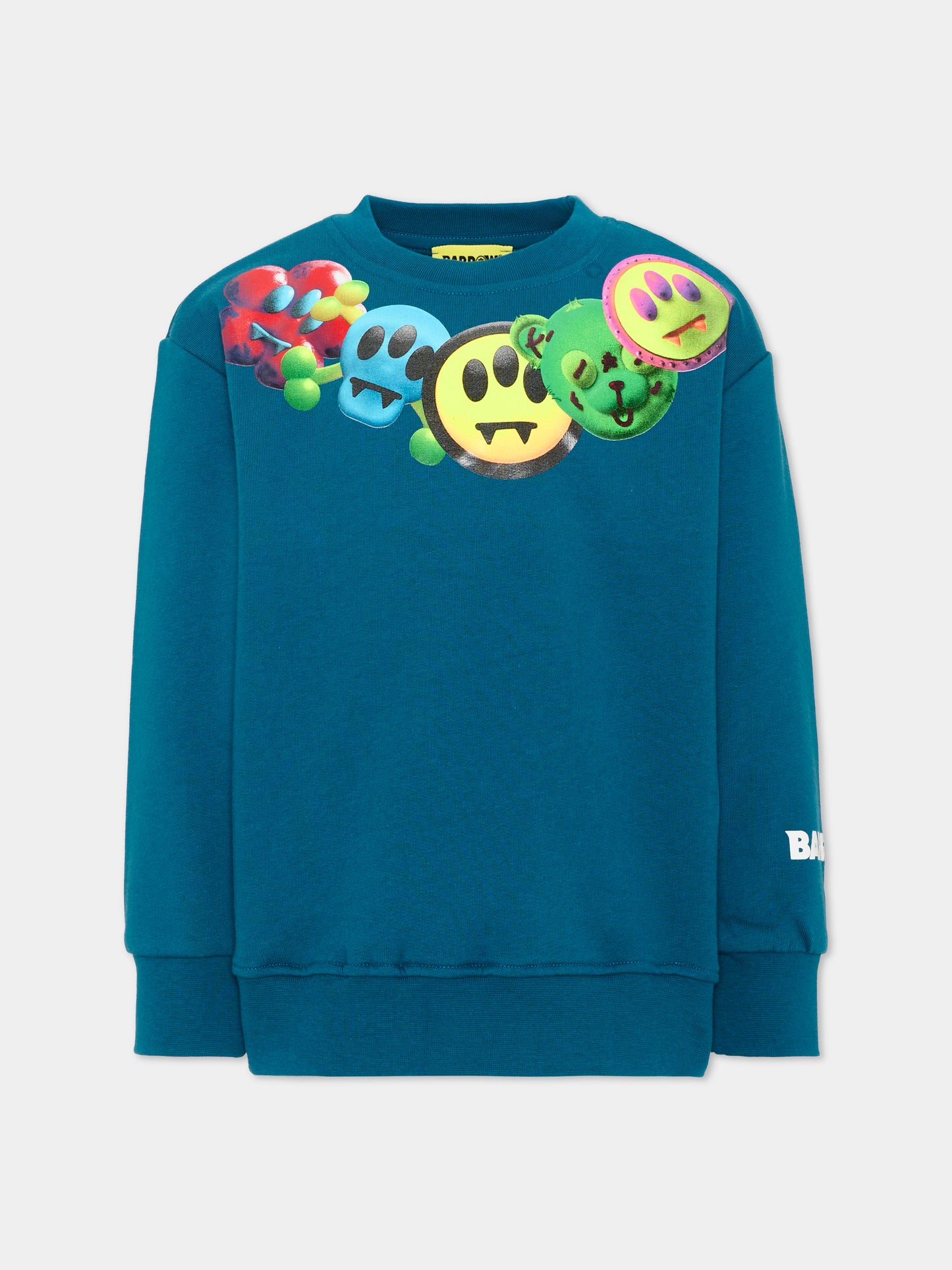 Felpa azzurra per bambini con smile,Barrow,F6BKJBSW062 059
