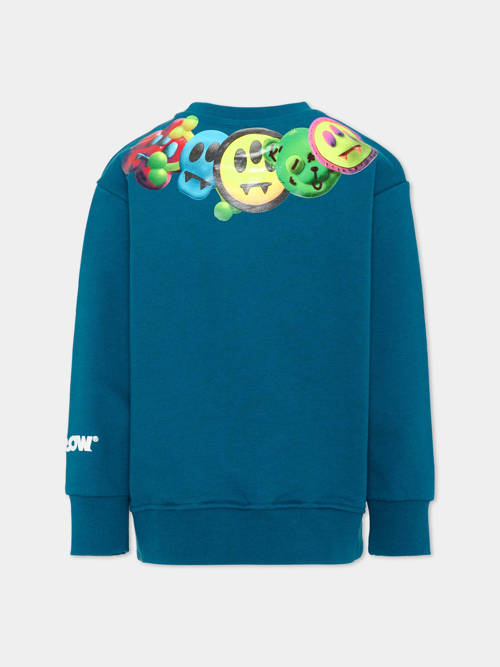 Felpa azzurra per bambini con smile,Barrow,F6BKJBSW062 059