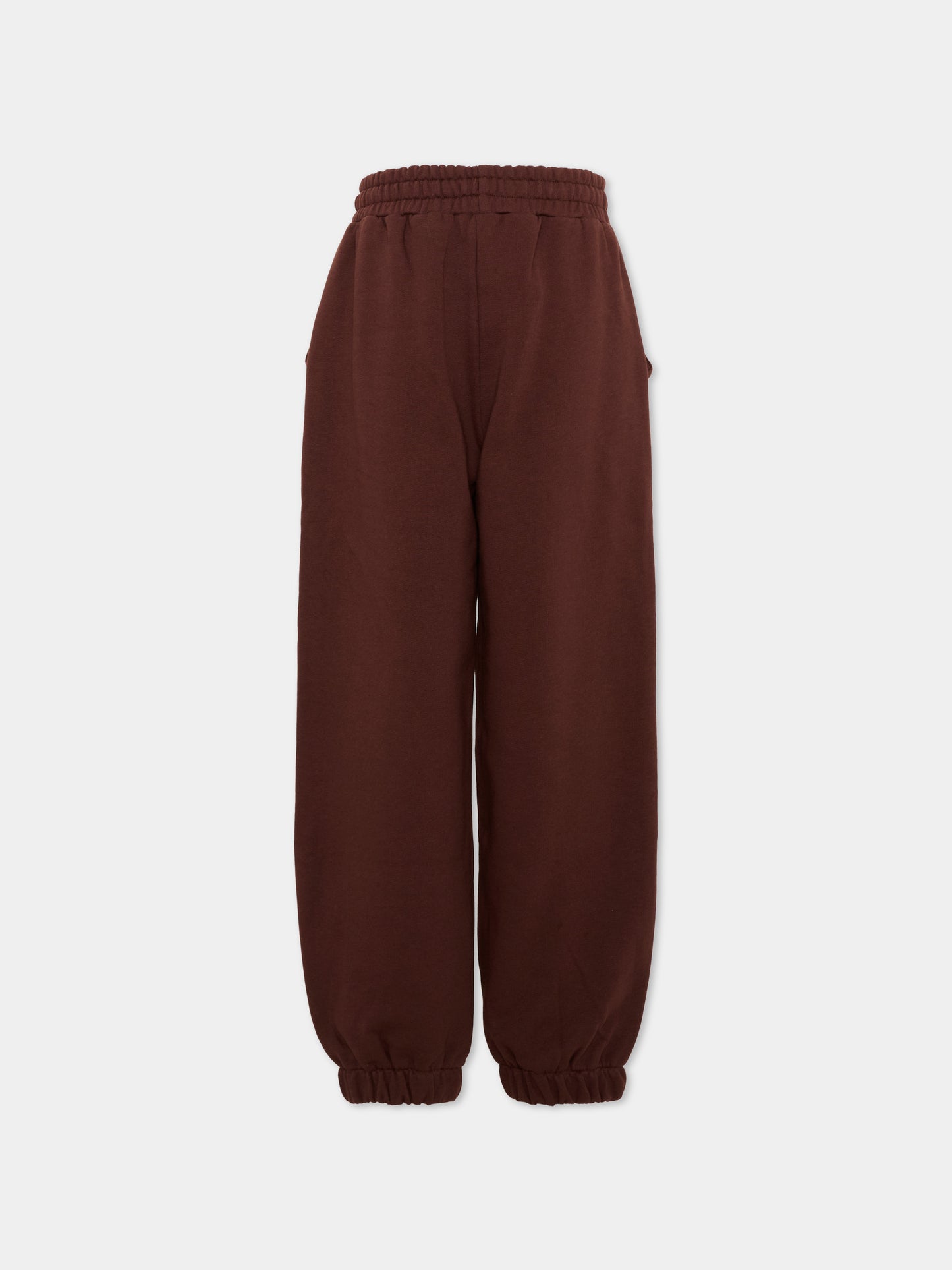 Pantaloni sportivi marroni per bambina con logo,Barrow,F6BKJGFP129 408