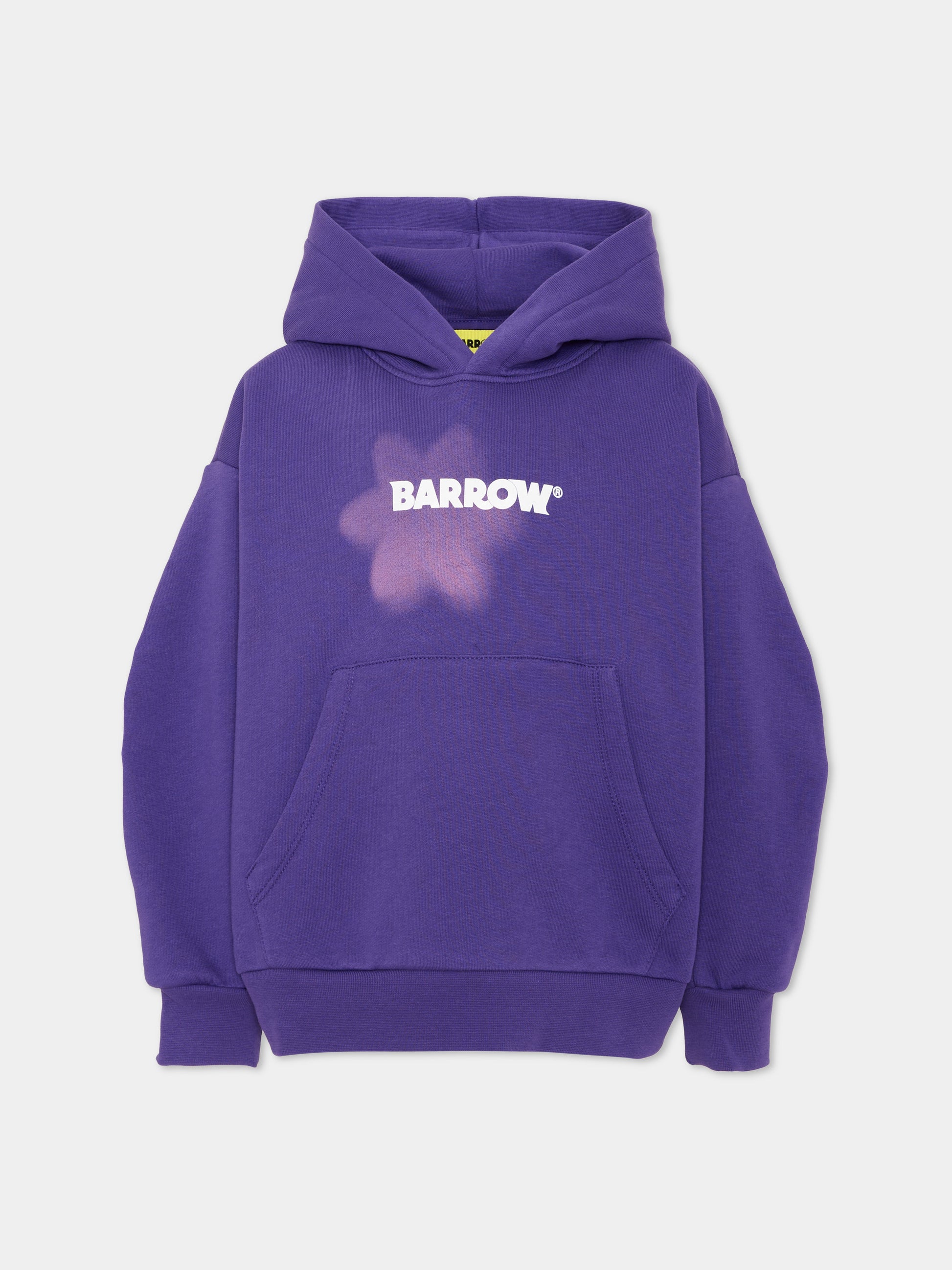 Felpa viola per bambina con logo,Barrow,F6BKJGHS171 410