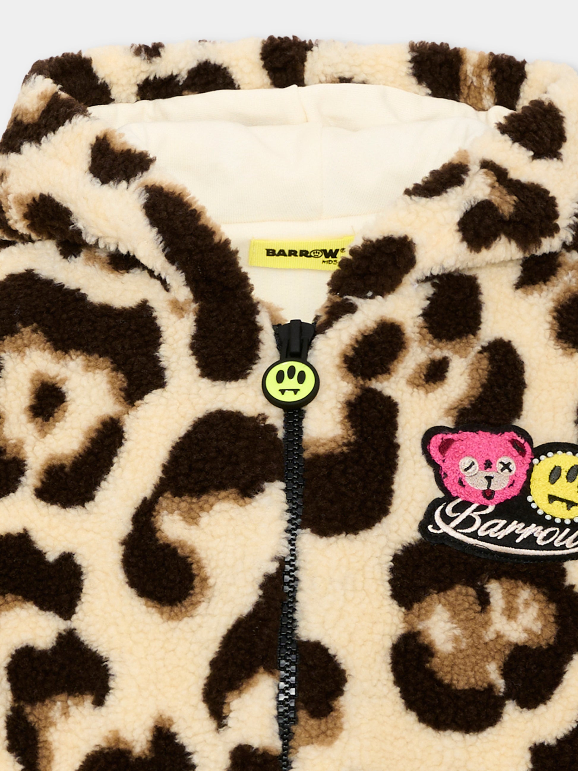Ecopelliccia multicolor animalier per bambina con logo,Barrow,F6BKJGJK126 200