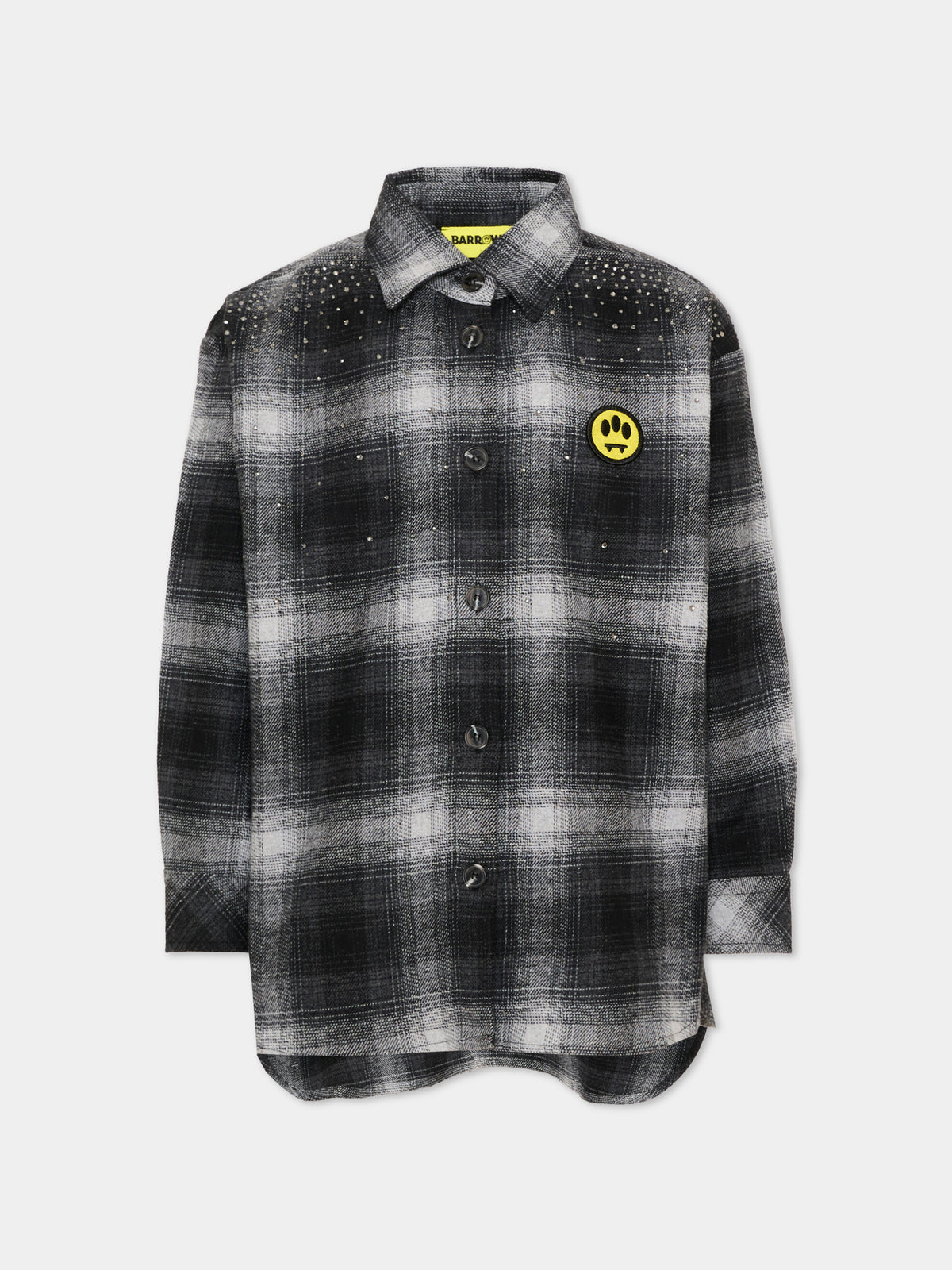 Camicia a manica lunga nera per bambina tartan,Barrow,F6BKJGSI117 110