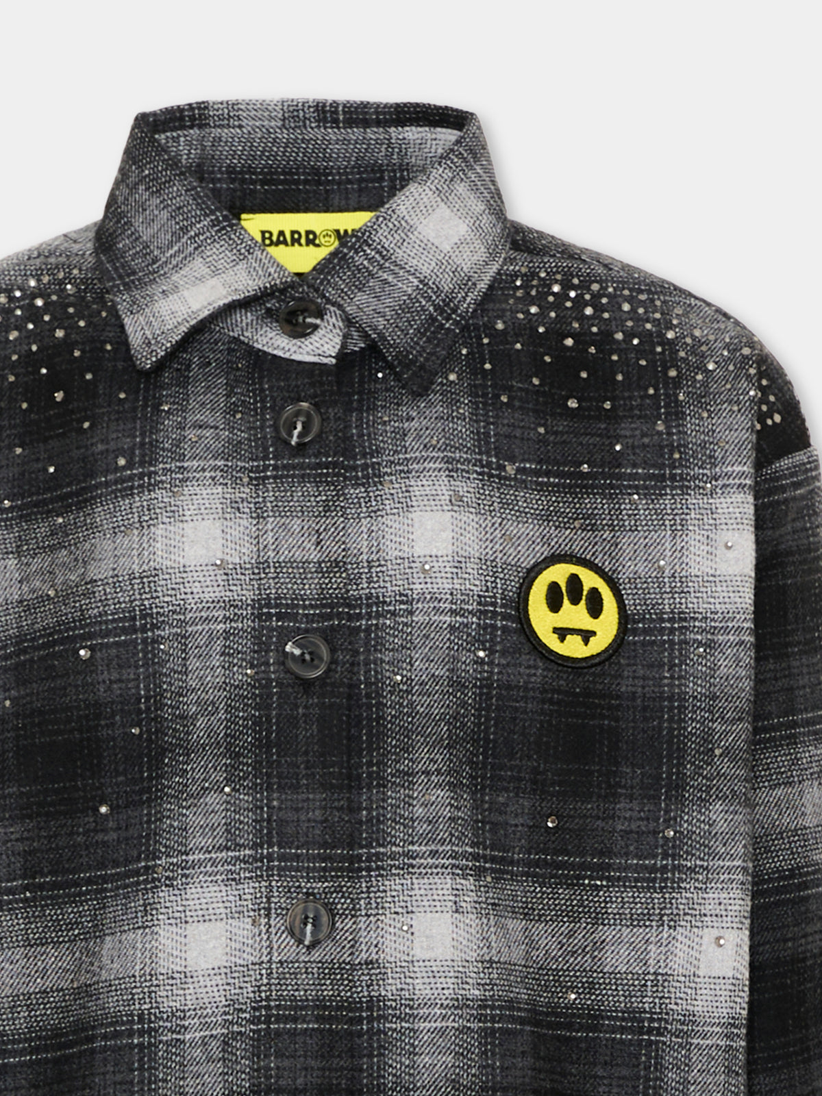 Camicia a manica lunga nera per bambina tartan,Barrow,F6BKJGSI117 110